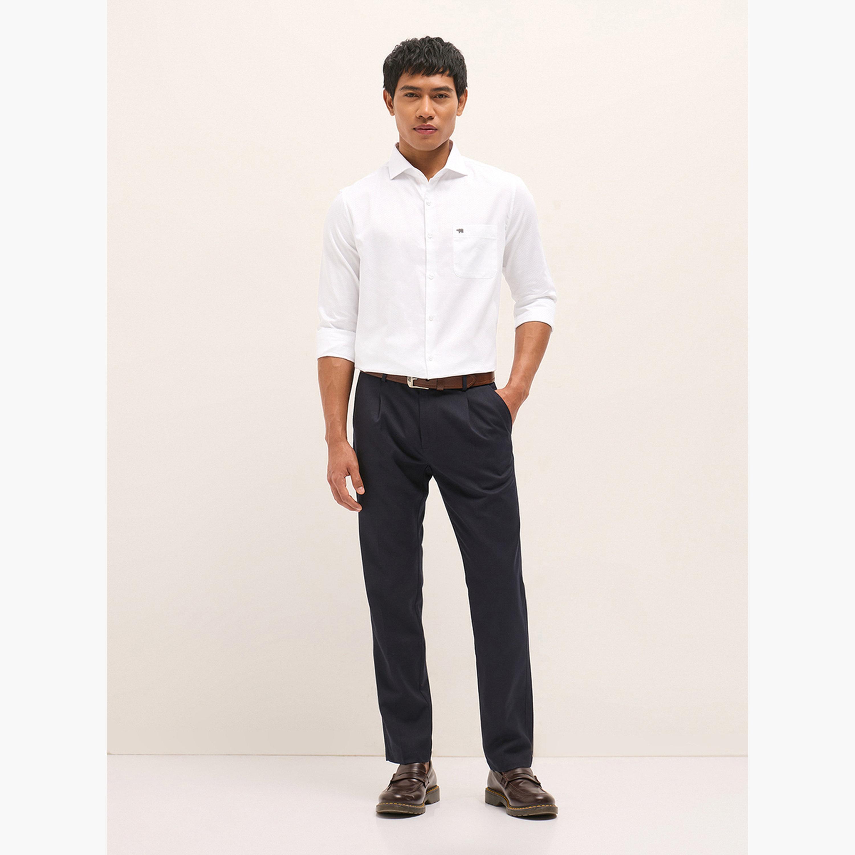 ذا بير هاوس × ستايلي - قميص رجالي رسمي تصميم منسوج قصة محددة-men-clothing-shirts-image-3