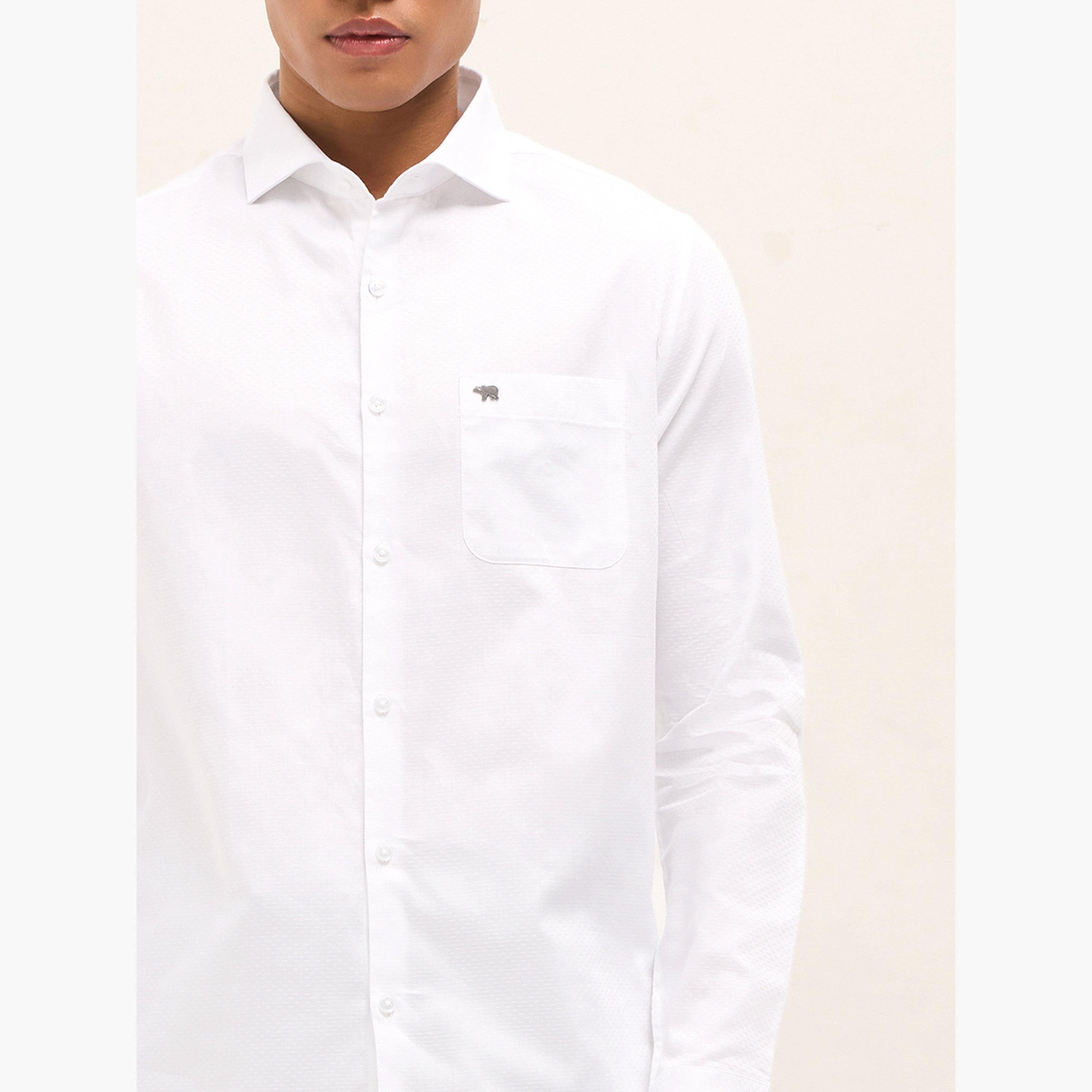 ذا بير هاوس × ستايلي - قميص رجالي رسمي تصميم منسوج قصة محددة-men-clothing-shirts-image-4