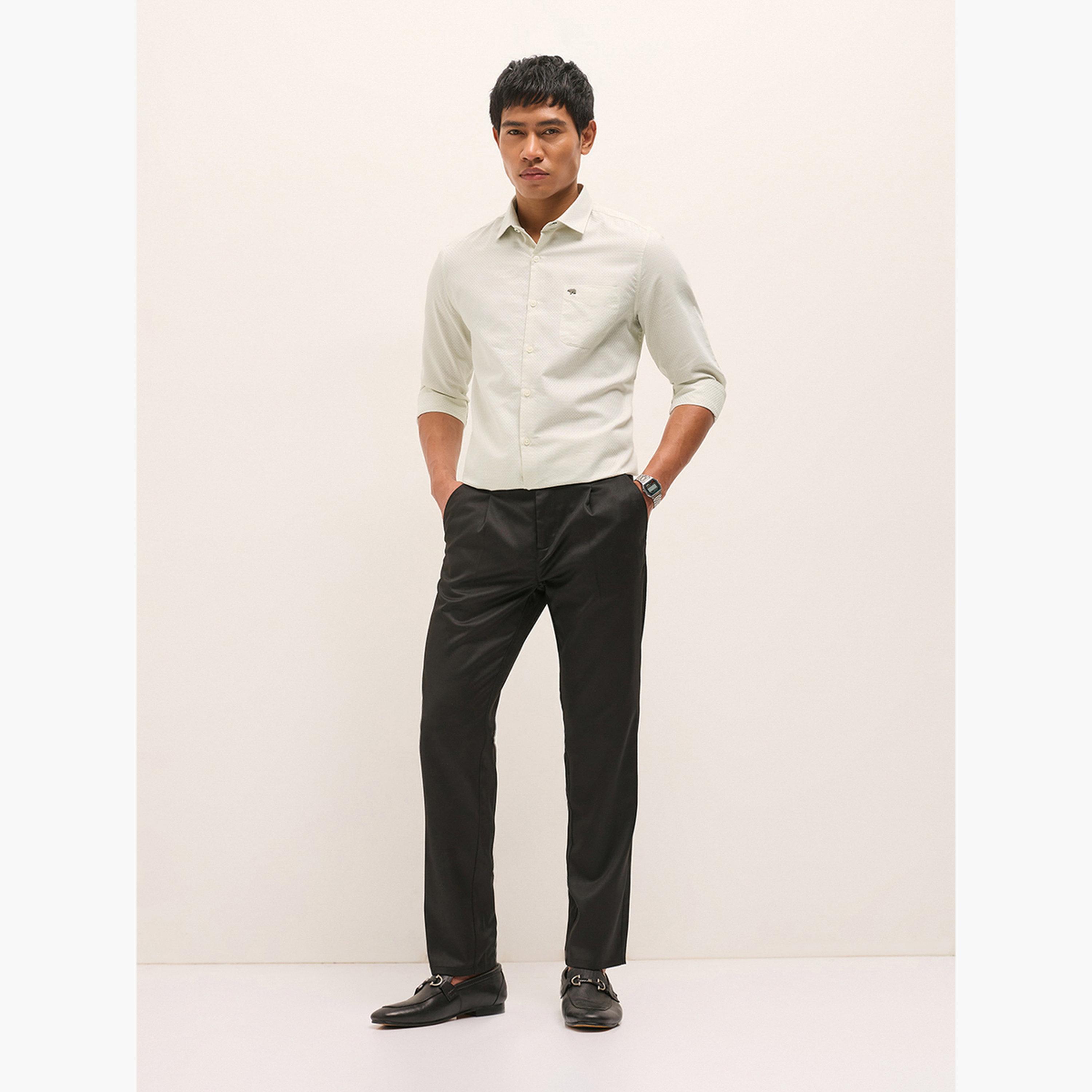 The Bear House X Styli Men Woven Design Tailored Fit Formal Shirt-men-clothing-shirts-image-4