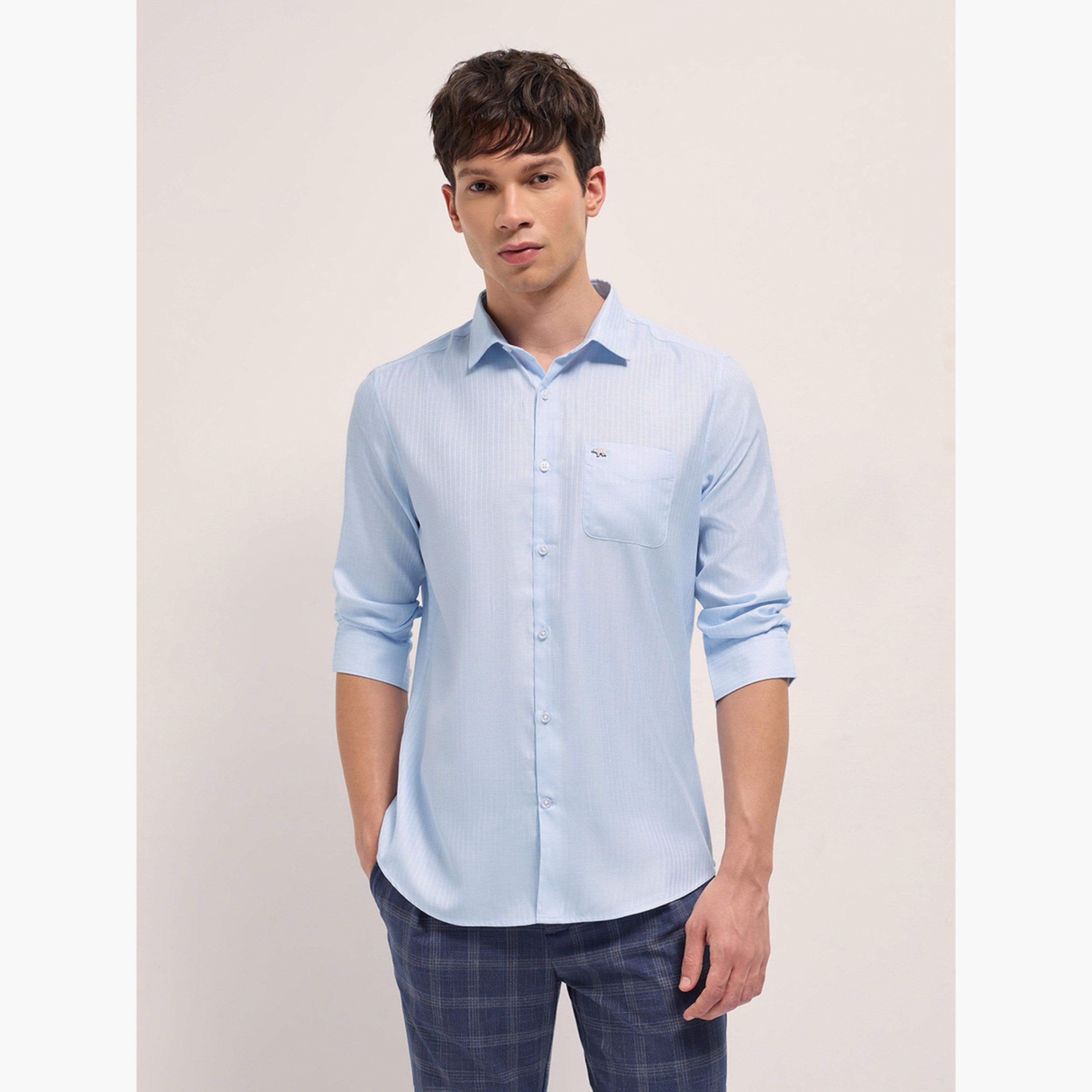 The Bear House X Styli Men Woven Striped Tailored Fit Formal Shirt-men-clothing-shirts-image-1