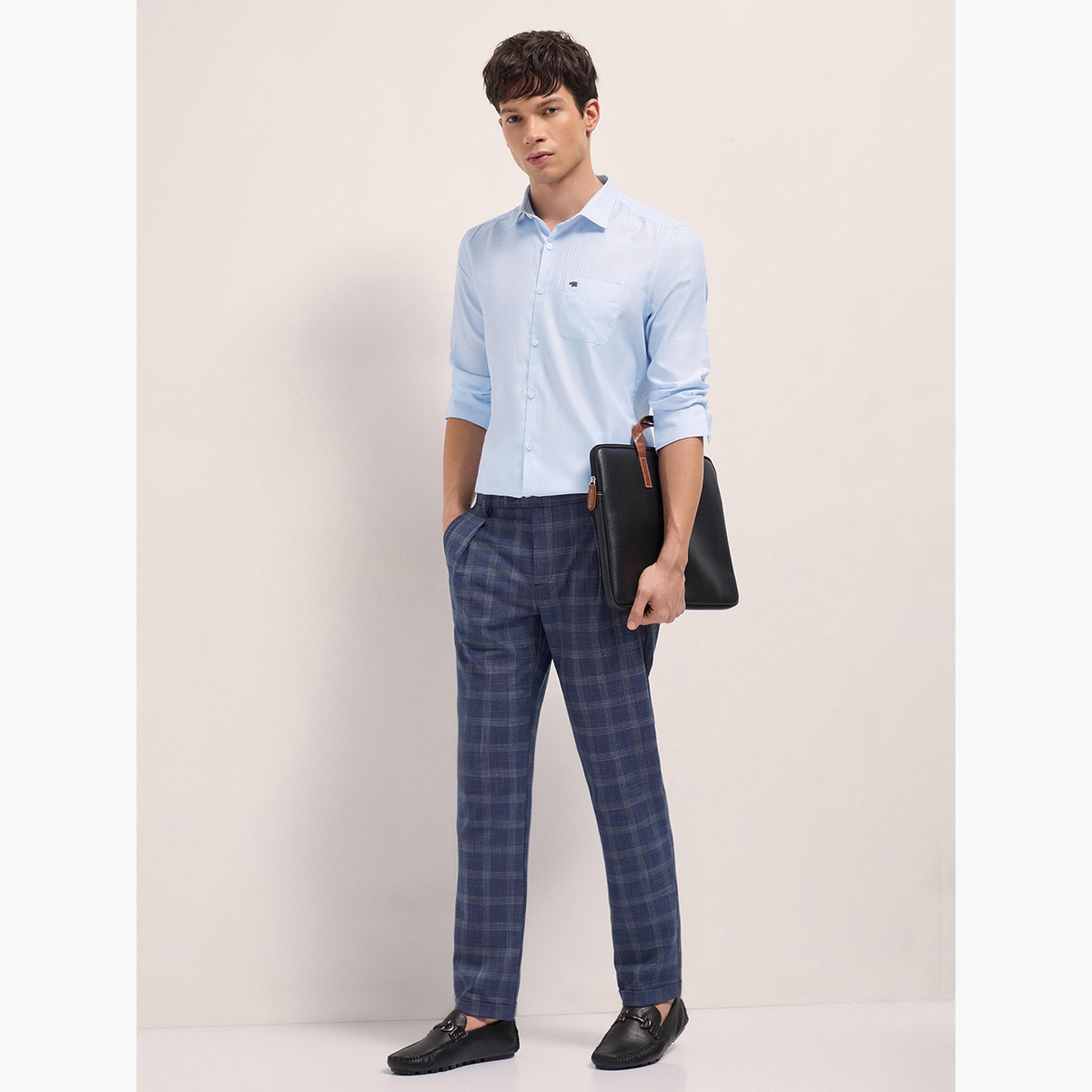 ذا بير هاوس × ستايلي - قميص رجالي رسمي مخطط منسوج بقصة مصممة خصيصًا-men-clothing-shirts-image-3