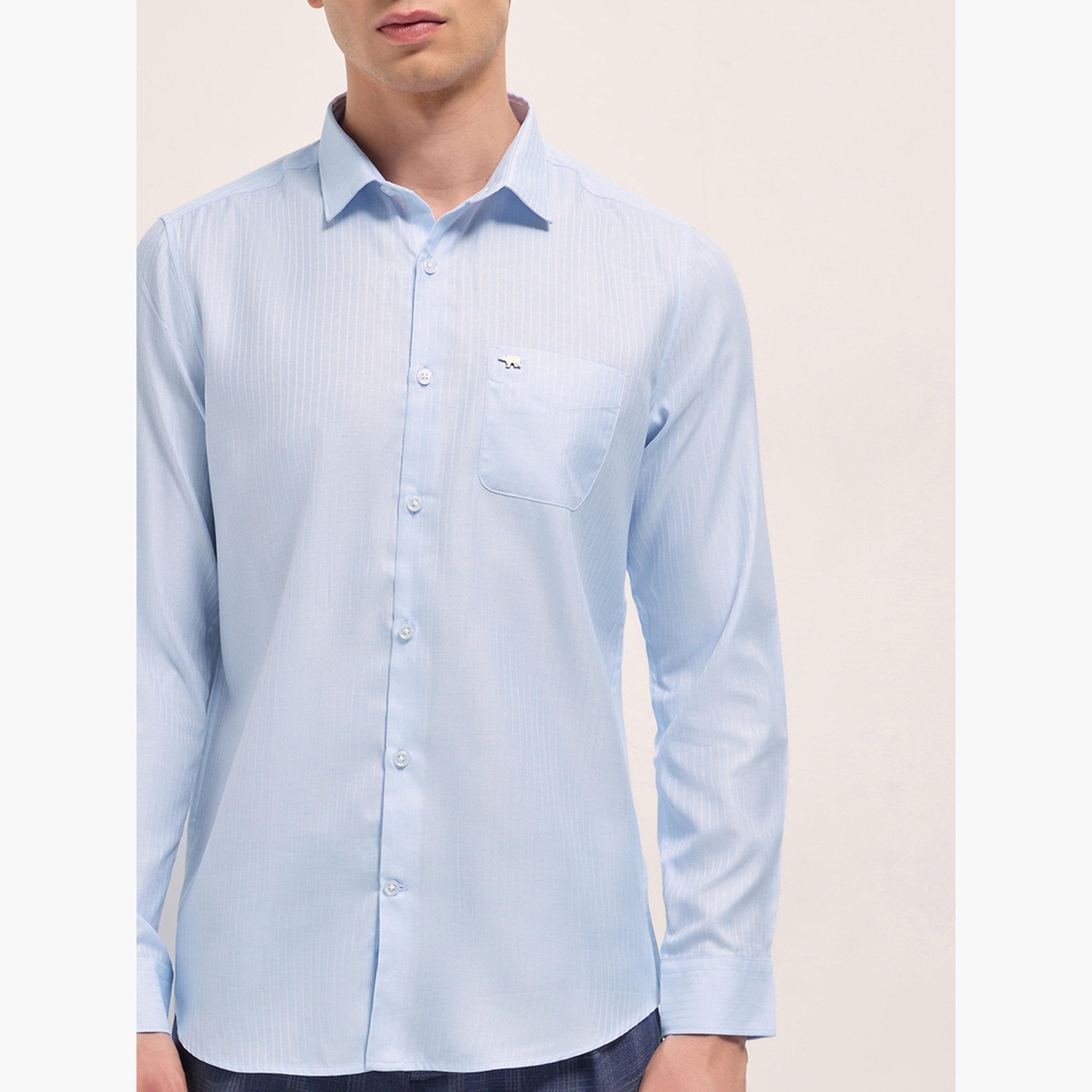 The Bear House X Styli Men Woven Striped Tailored Fit Formal Shirt-men-clothing-shirts-image-5