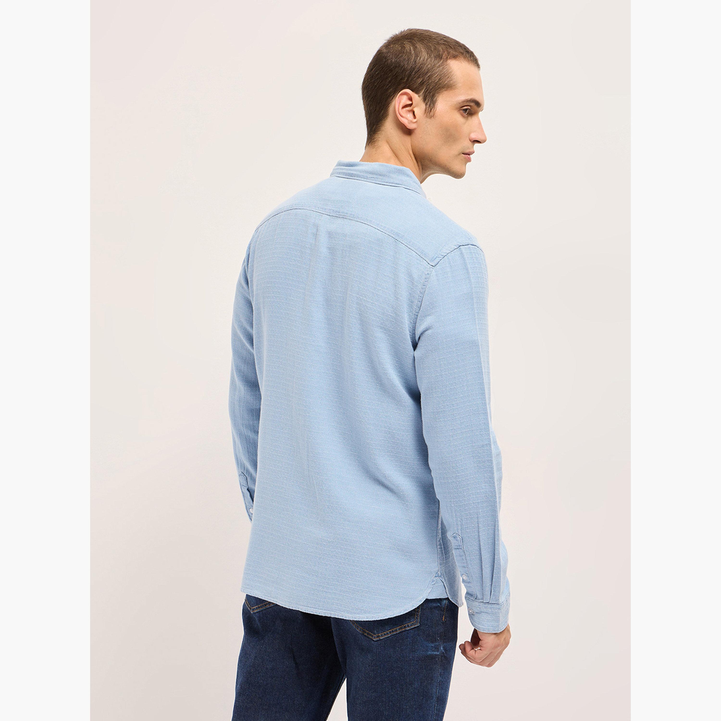 ذا بير هاوس × ستايلي - قميص رجالي قطني تصميم ذاتي، بقصة ضيقة، لإطلالة الكاجوال-men-clothing-shirts-image-6