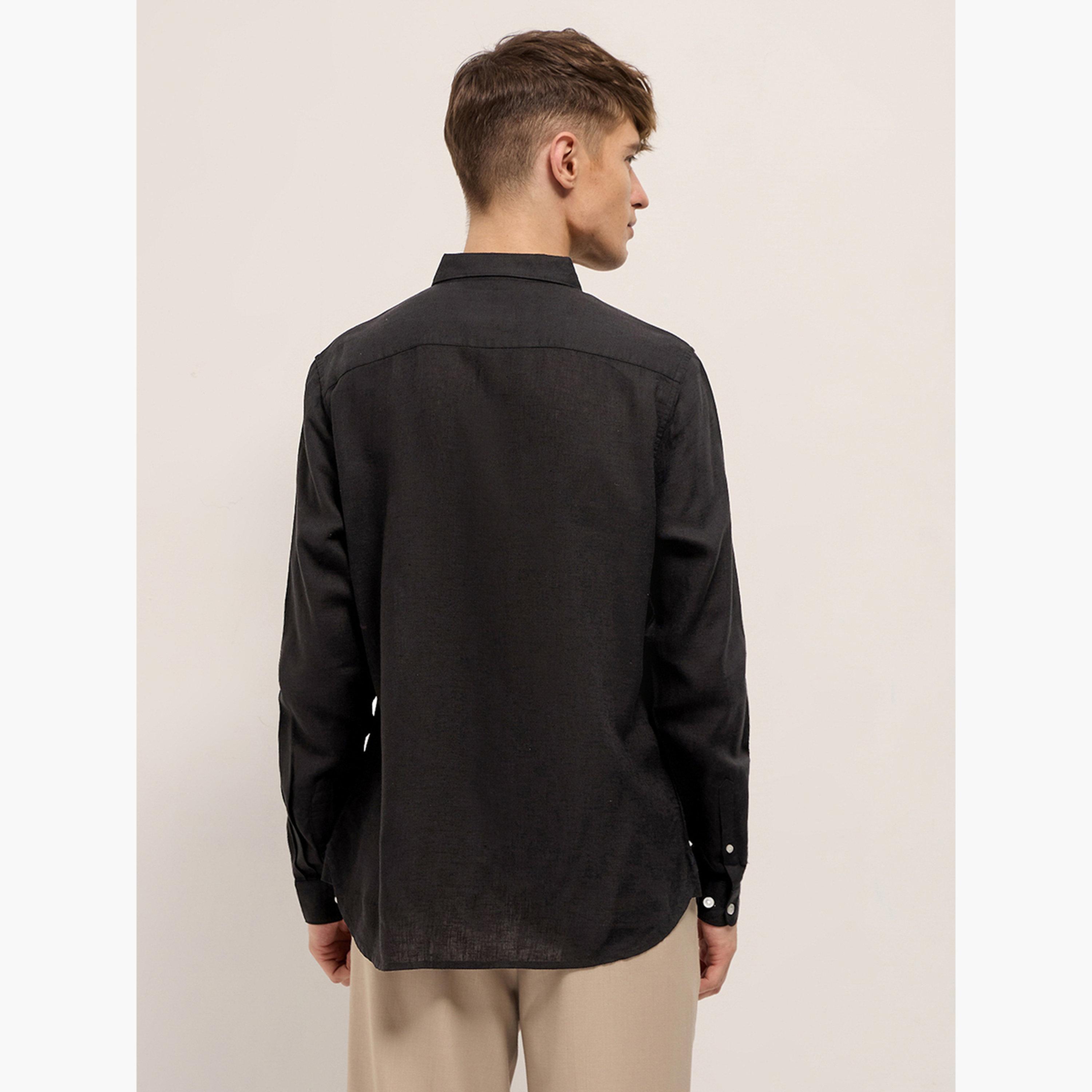 The Bear House X Styli Men's Solid Slim Fit Casual Shirt-men-clothing-shirts-image-6