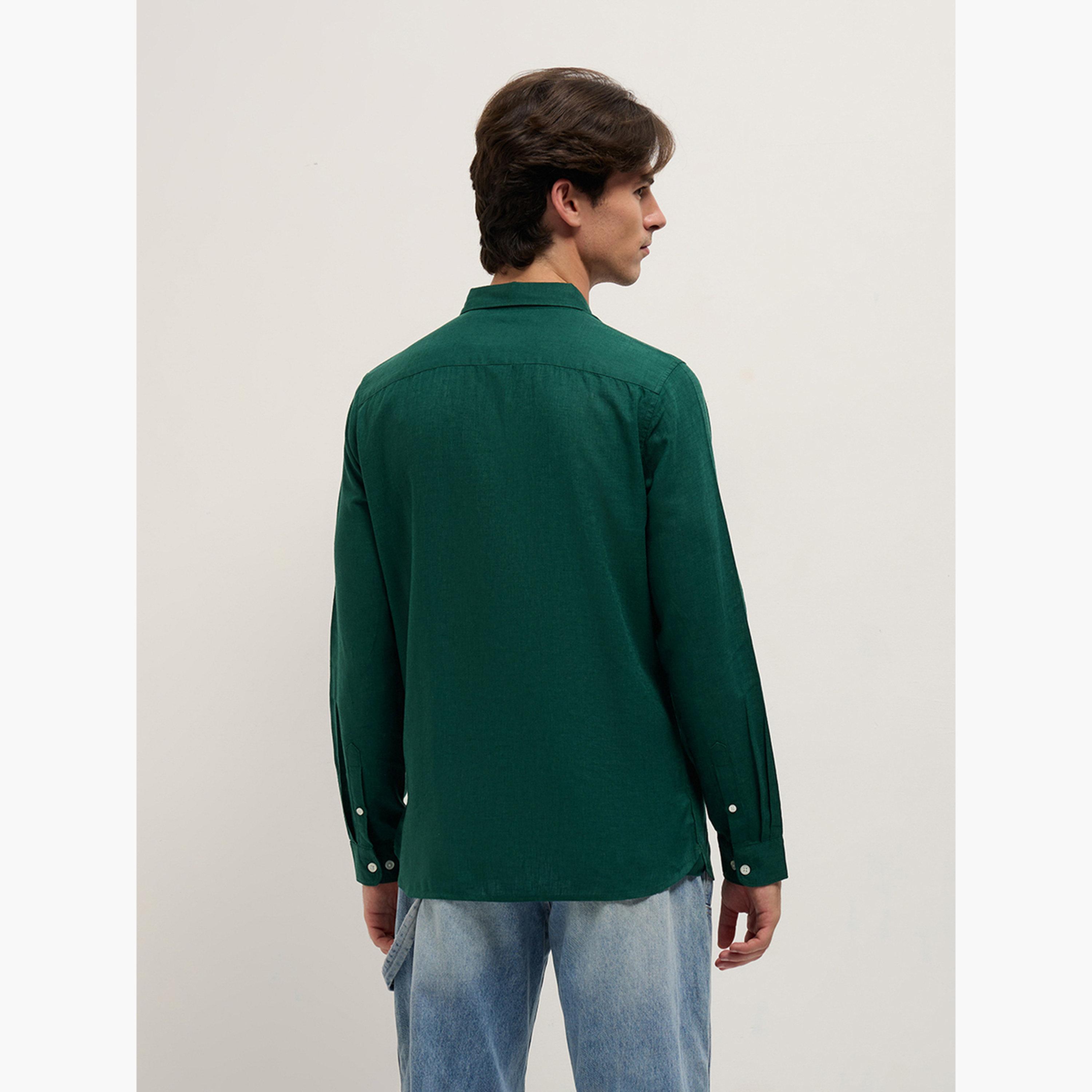 The Bear House X Styli Men's Solid Slim Fit Casual Shirt-men-clothing-shirts-image-6
