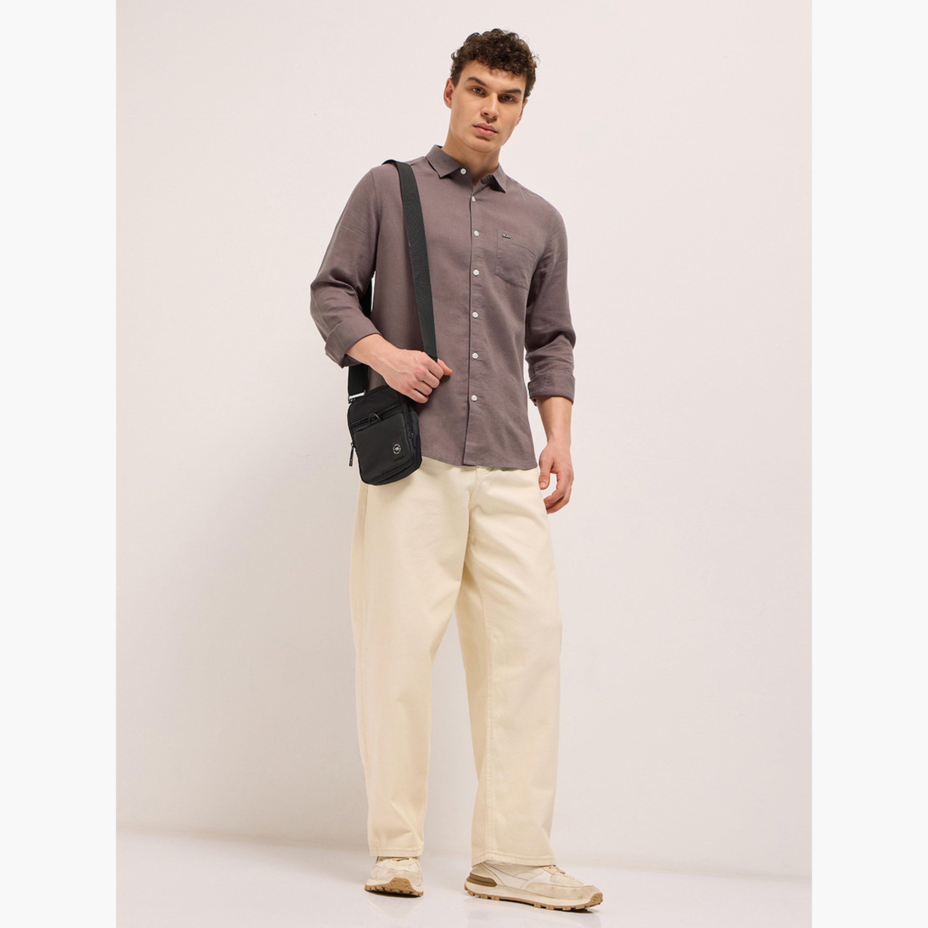 The Bear House X Styli Men's Solid Slim Fit Casual Shirt-men-clothing-shirts-image-3