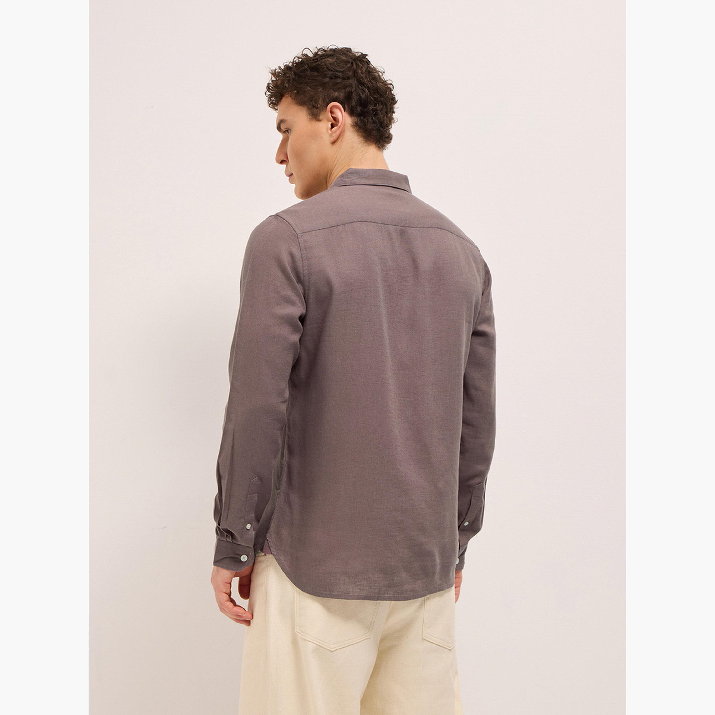 The Bear House X Styli Men's Solid Slim Fit Casual Shirt-men-clothing-shirts-image-6