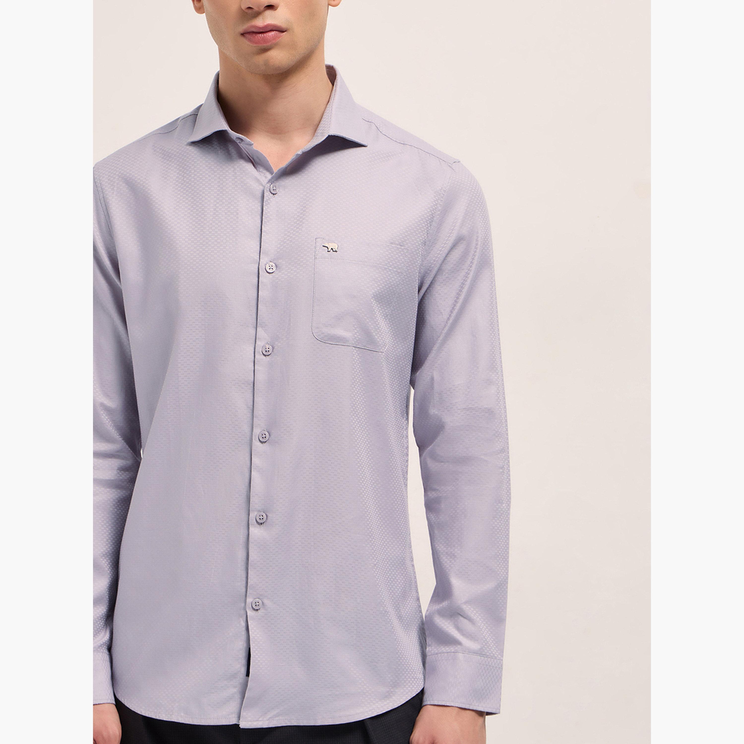 ذا بير هاوس × ستايلي - قميص رجالي رسمي تصميم منسوج قصة محددة-men-clothing-shirts-image-3