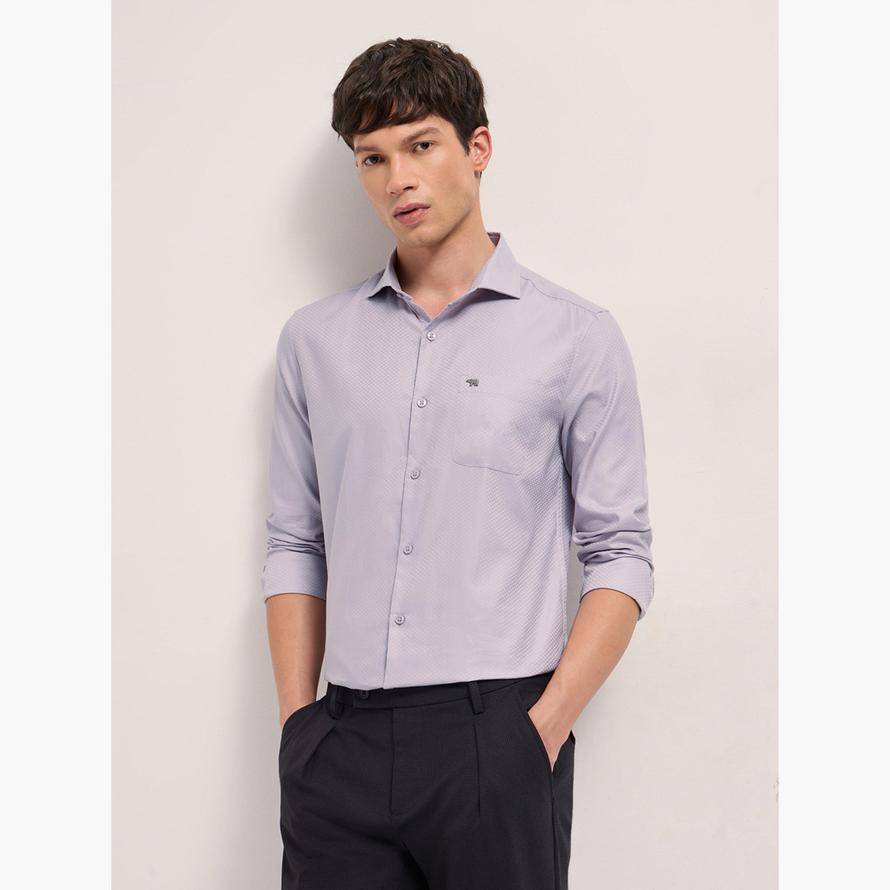 ذا بير هاوس × ستايلي - قميص رجالي رسمي تصميم منسوج قصة محددة-men-clothing-shirts-image-6