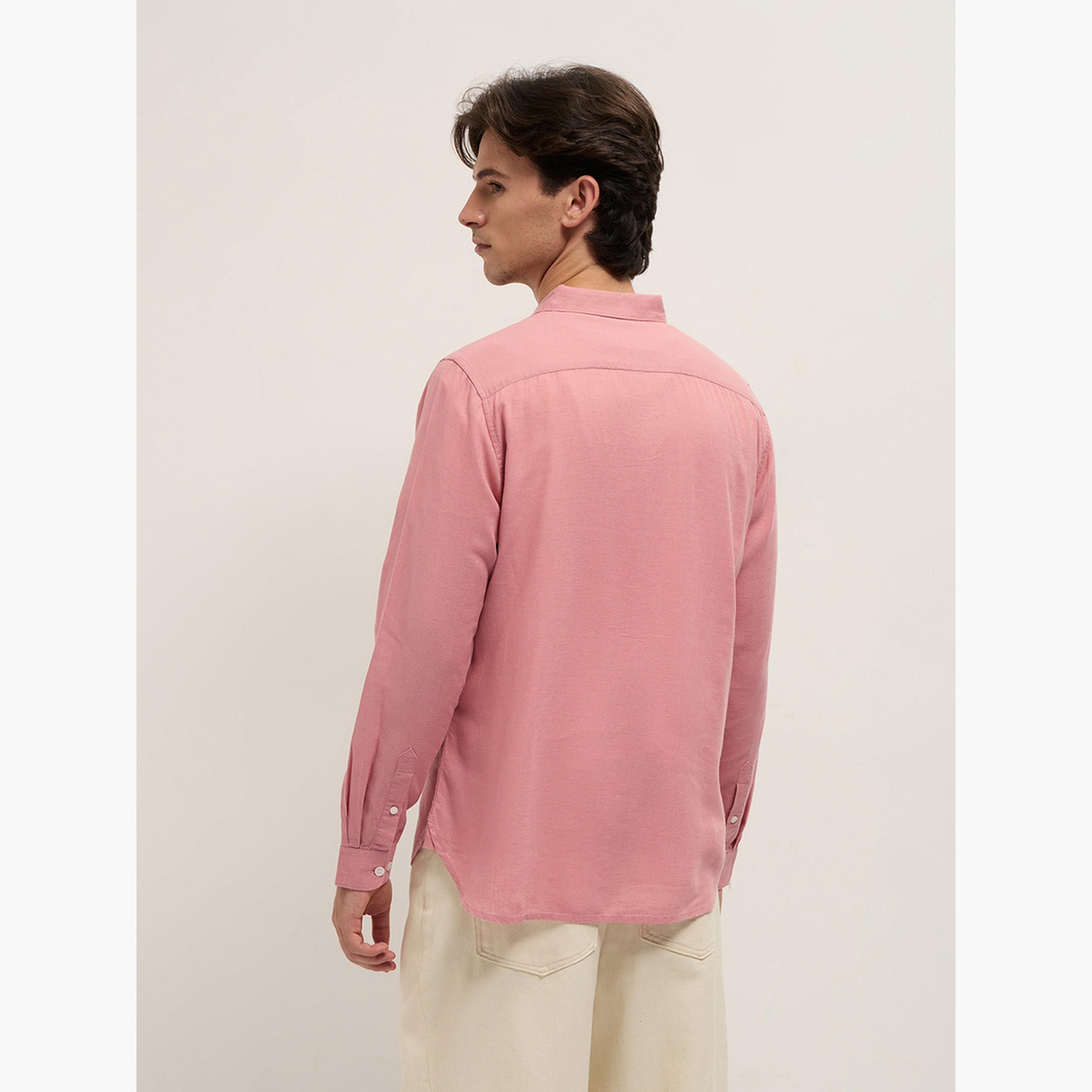 ذا بير هاوس × ستايلي - قميص رجالي سادة بقصة ضيقة غير رسمية-men-clothing-shirts-image-6