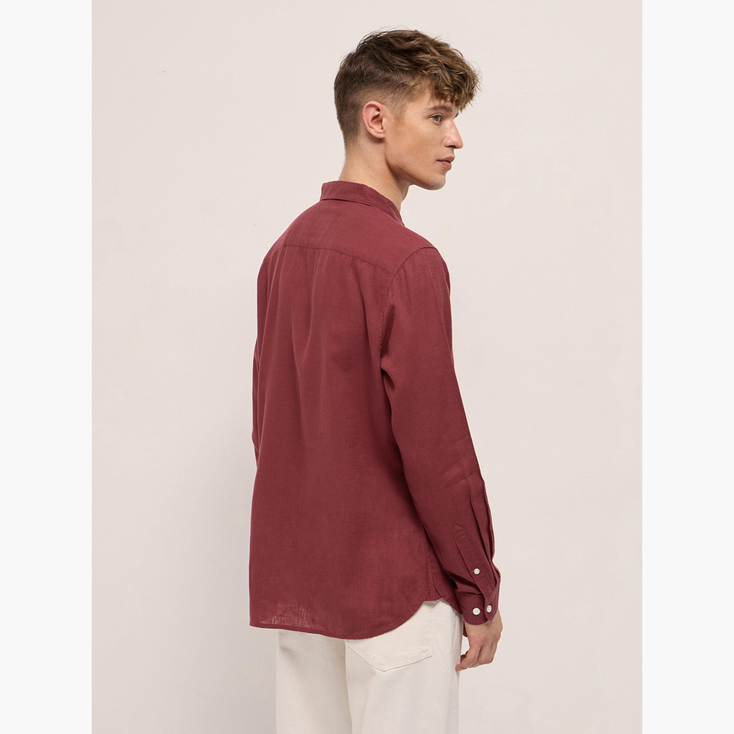 The Bear House X Styli Men's Solid Slim Fit Casual Shirt-men-clothing-shirts-image-6