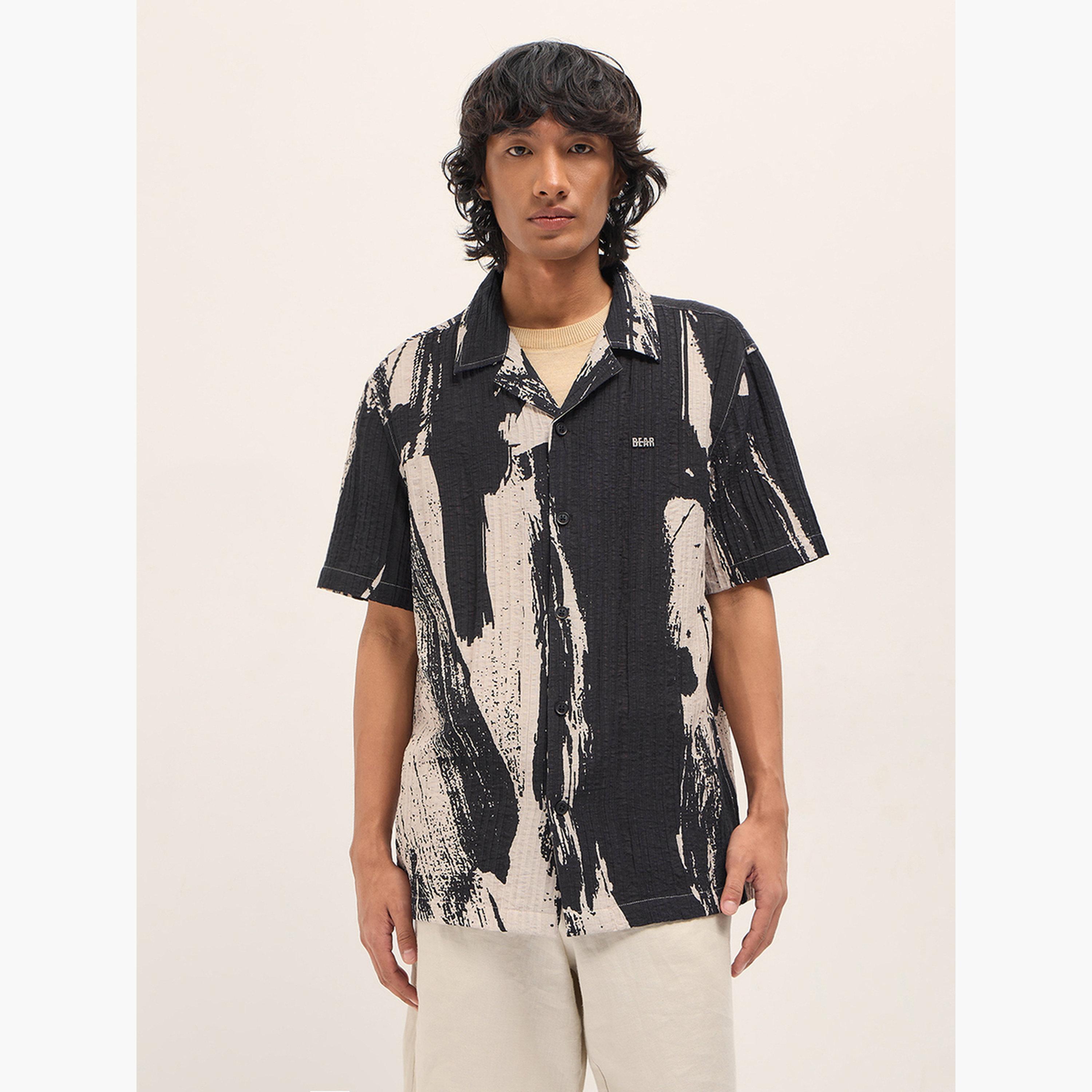 The Bear House X Styli Men Abstract Printed Relax Fit Casual Shirt-men-clothing-shirts-image-1