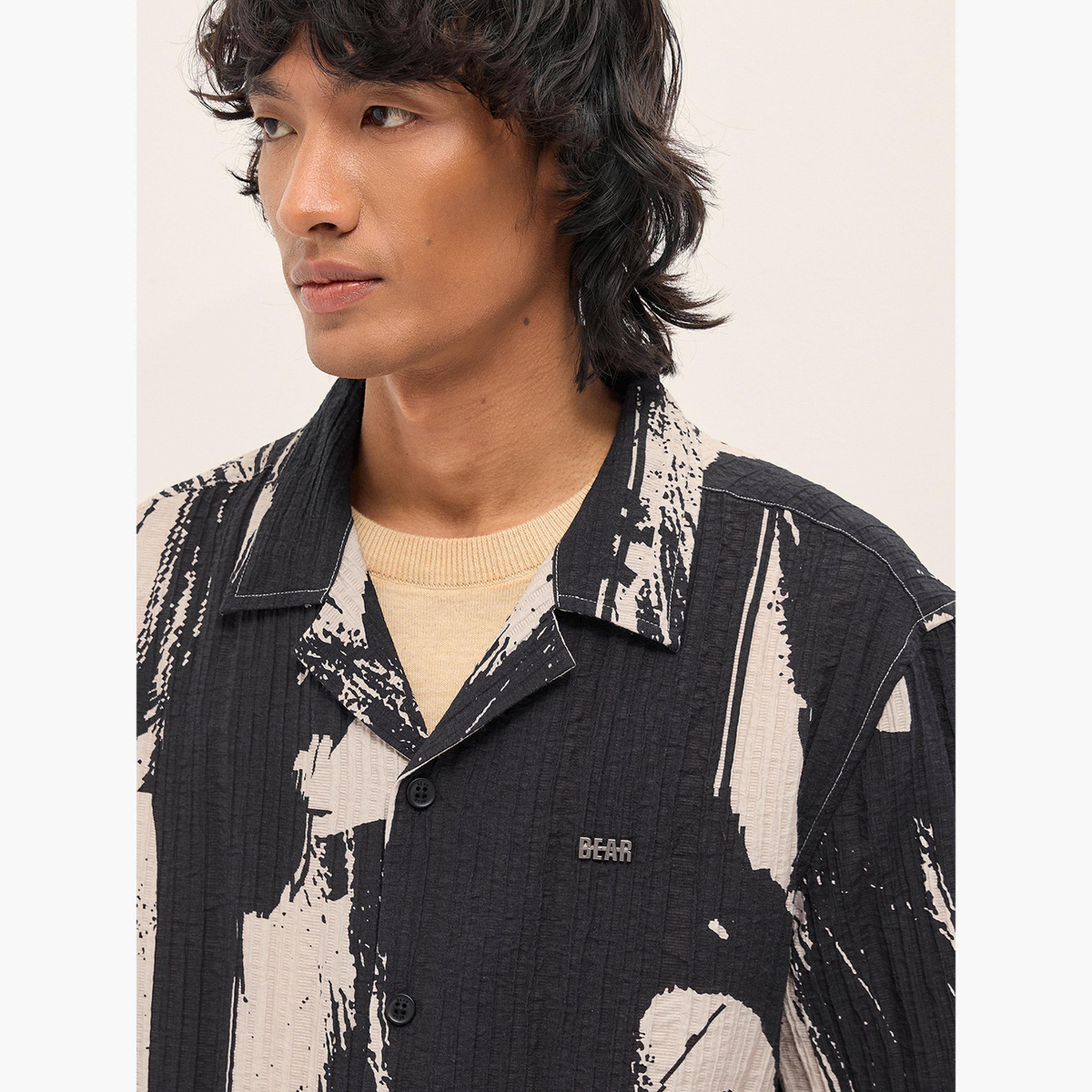 The Bear House X Styli Men Abstract Printed Relax Fit Casual Shirt-men-clothing-shirts-image-2