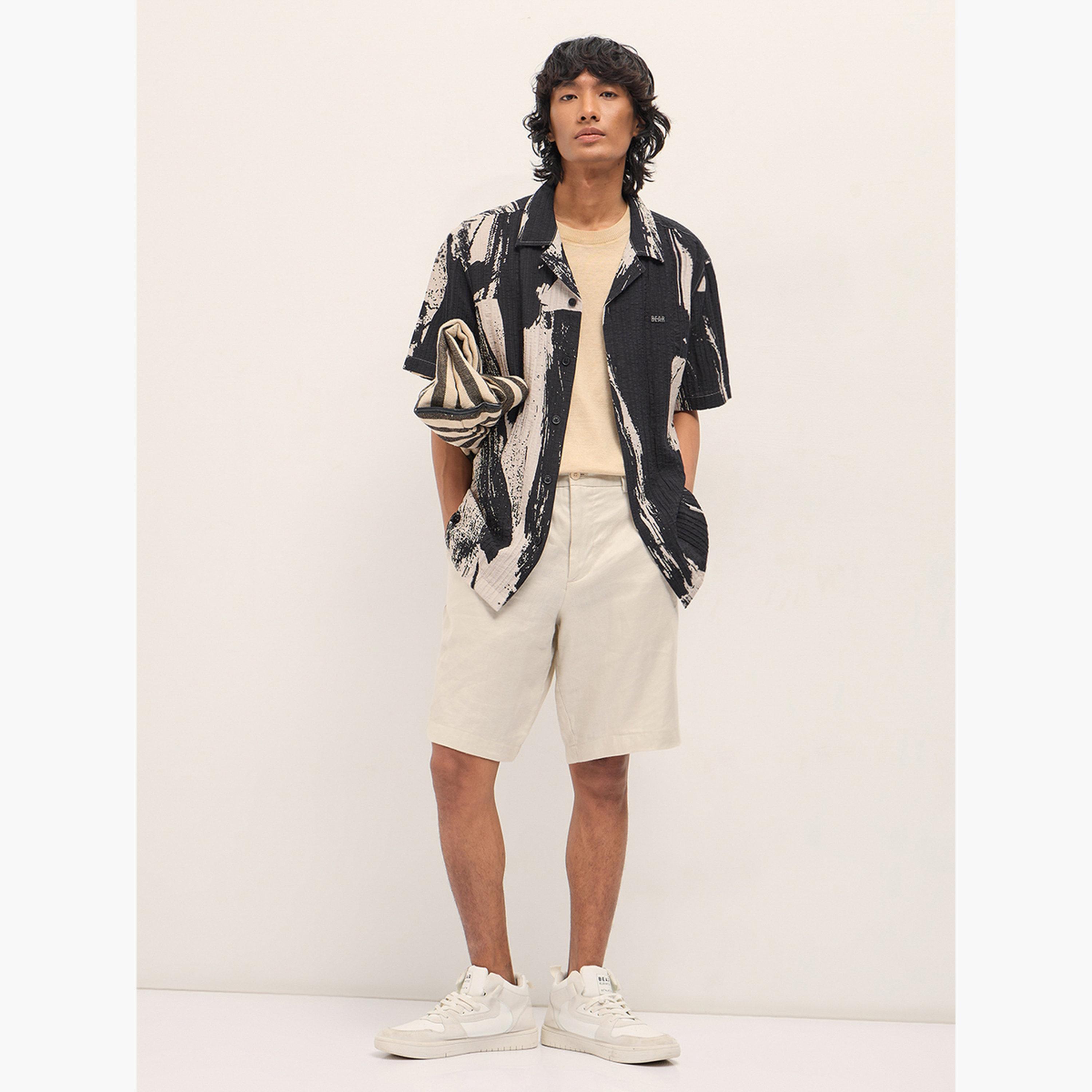 The Bear House X Styli Men Abstract Printed Relax Fit Casual Shirt-men-clothing-shirts-image-3