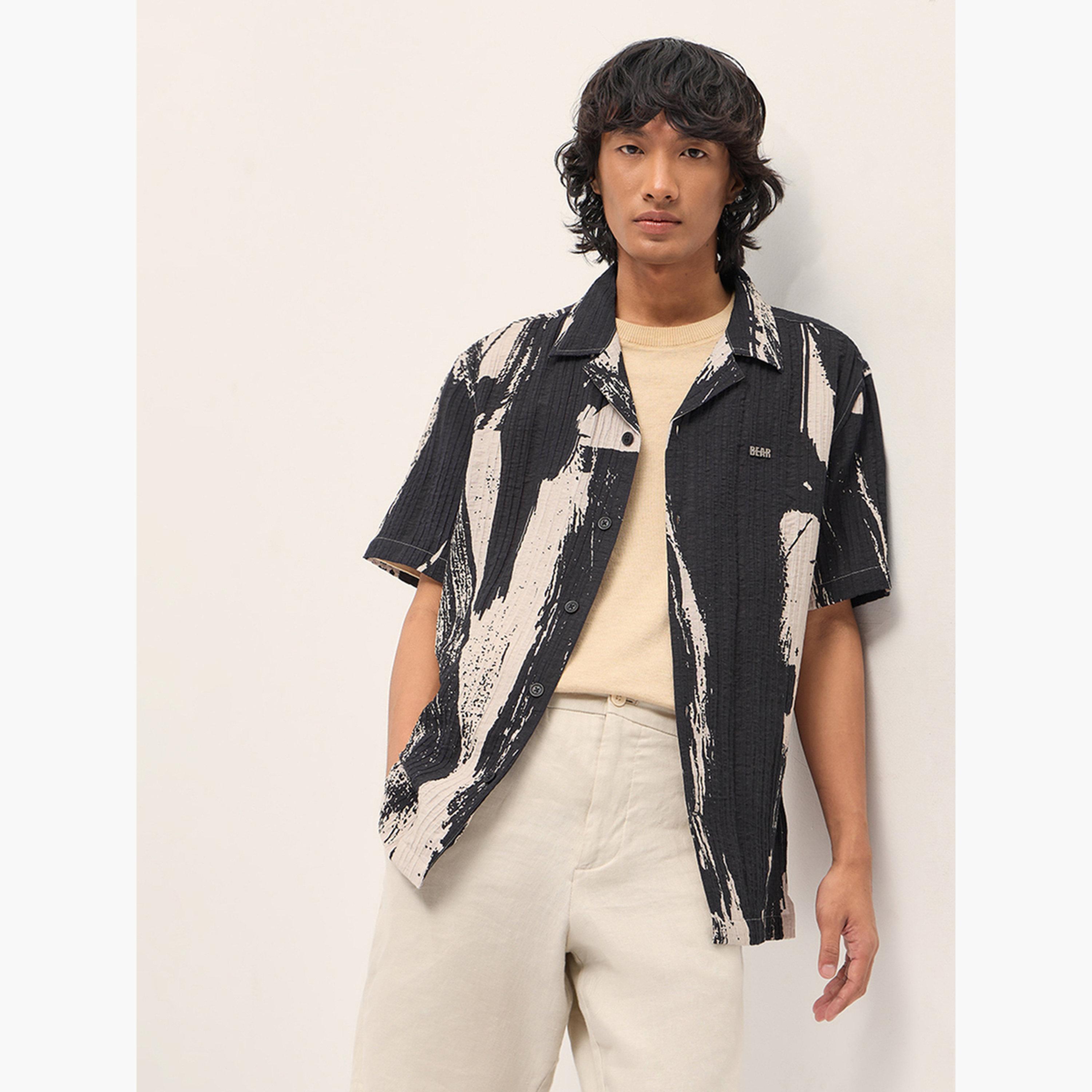 The Bear House X Styli Men Abstract Printed Relax Fit Casual Shirt-men-clothing-shirts-image-5