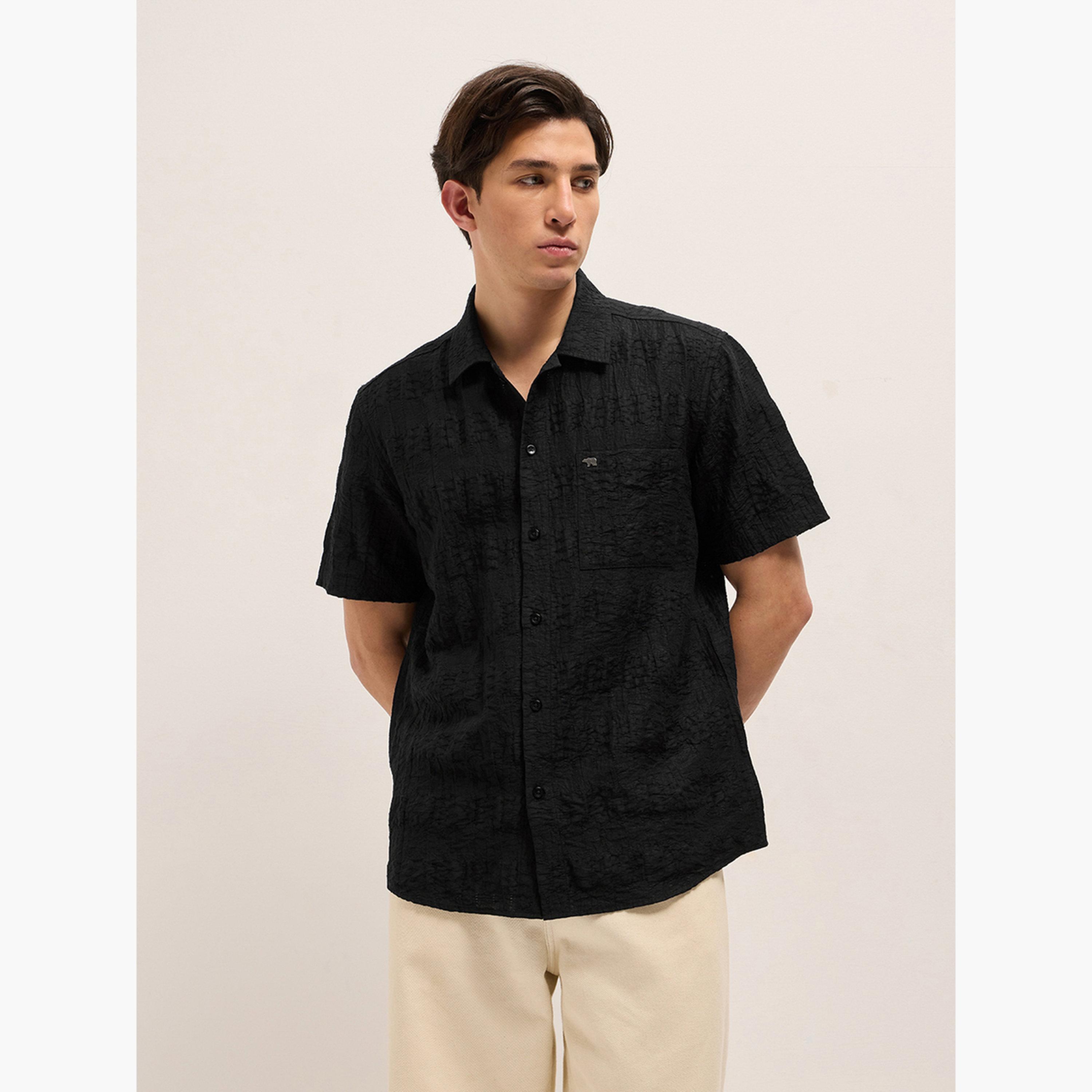 ذا بير هاوس × ستايلي - قميص رجالي كاجوال بقصة عادية ونسيج مميز-men-clothing-shirts-image-1