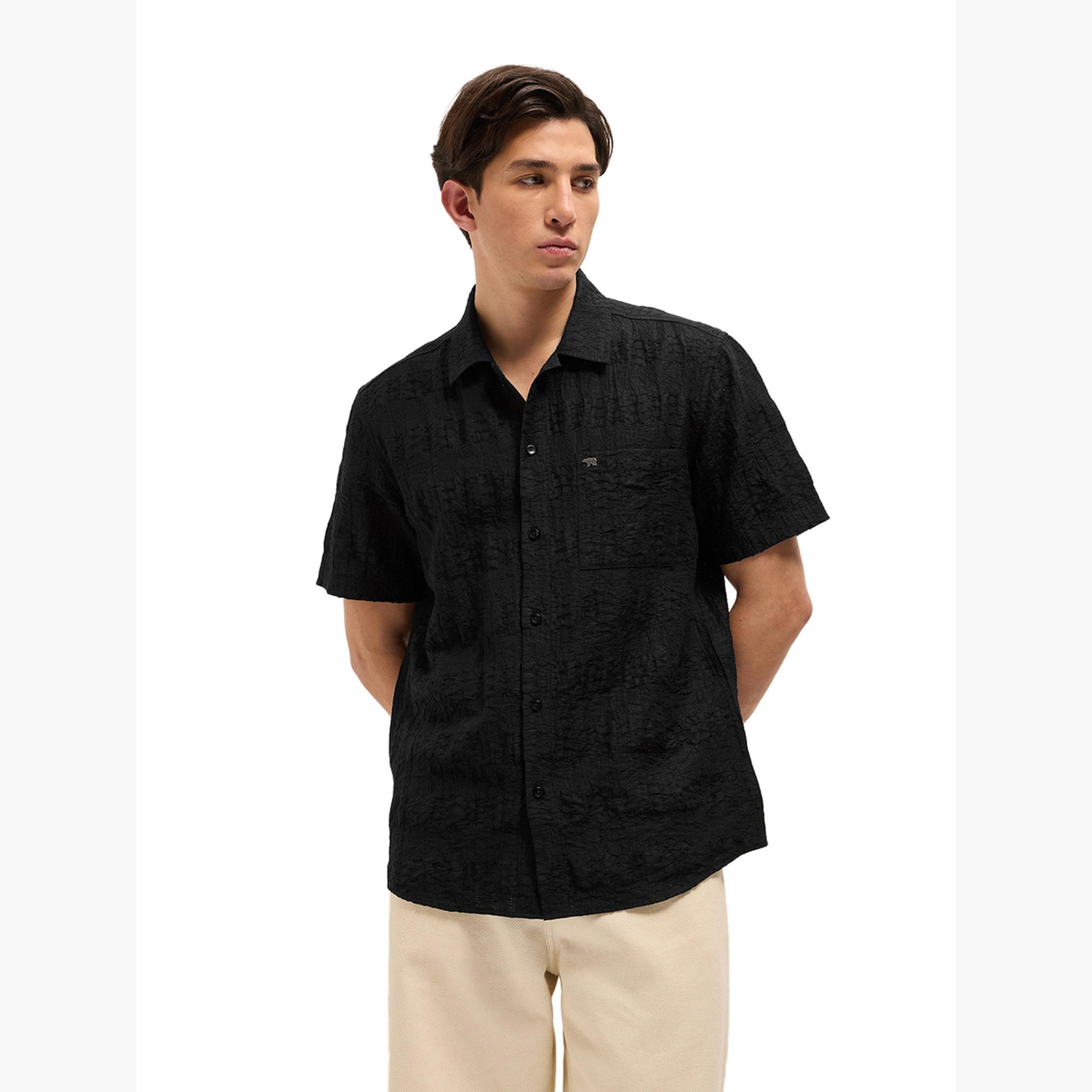 ذا بير هاوس × ستايلي - قميص رجالي كاجوال بقصة عادية ونسيج مميز-men-clothing-shirts-image-3