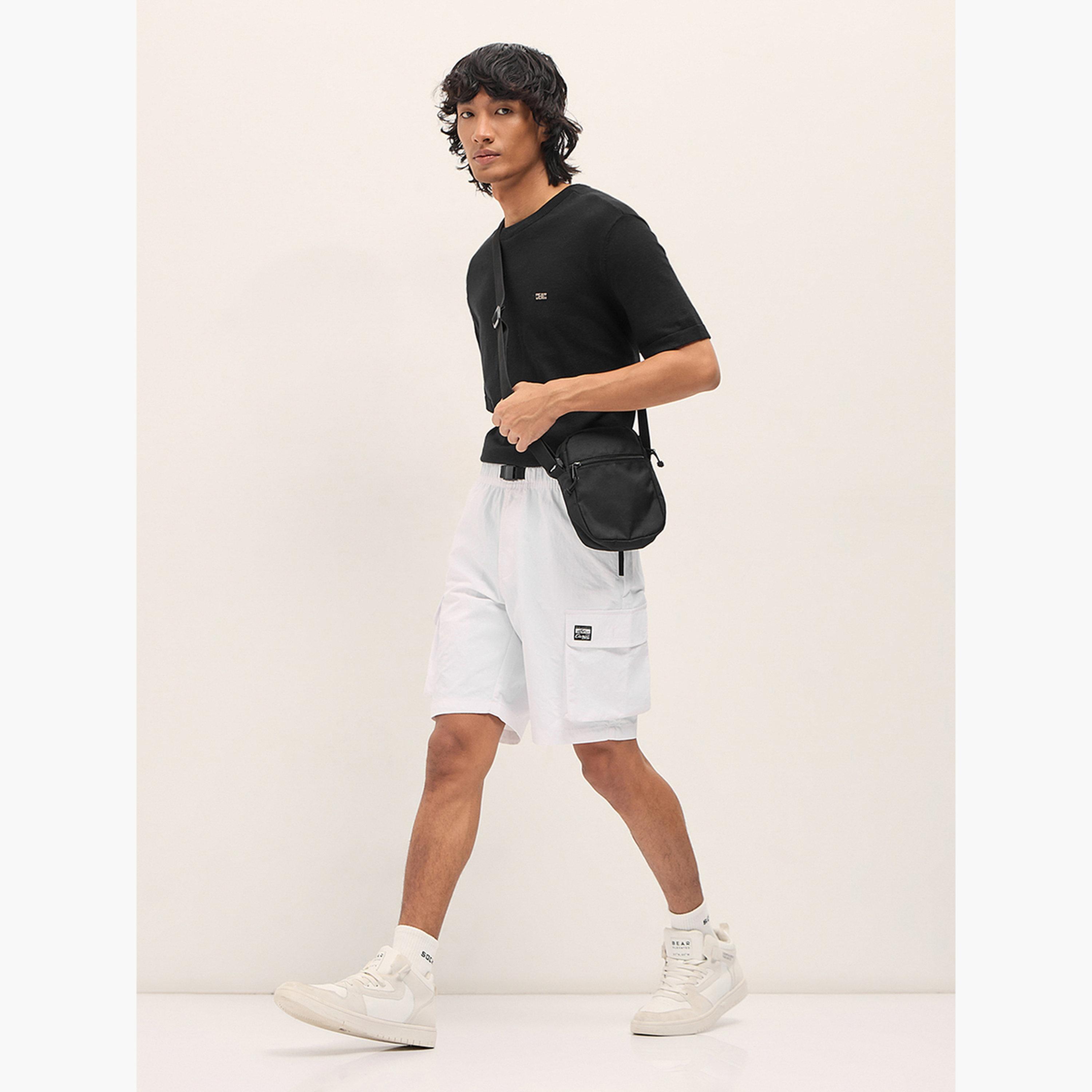 The Bear House X Styli Men Solid Relaxed Fit Cargo Shorts-men-clothing-bottoms-shorts-image-2