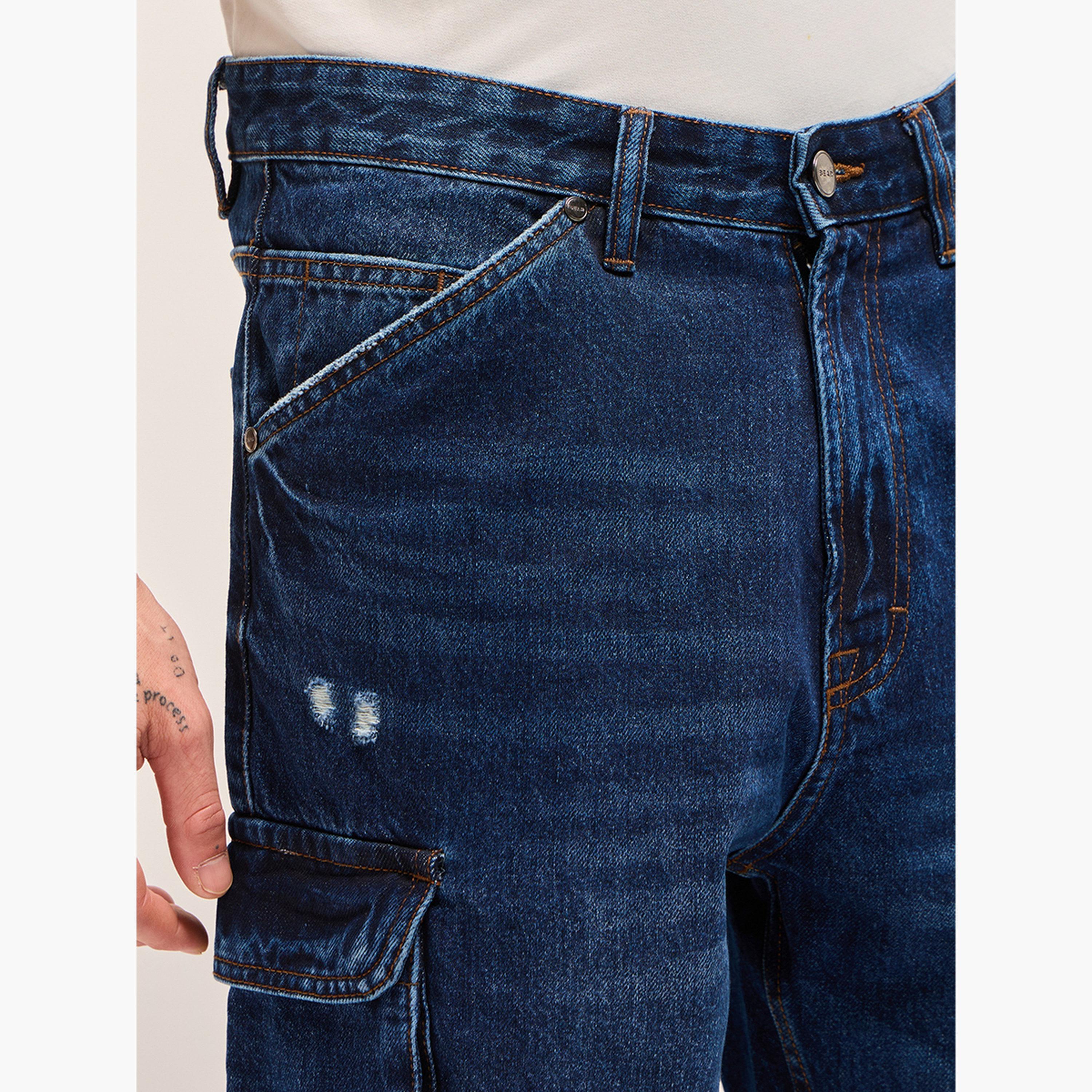 The Bear House X Styli Men Cotton Baggy Fit Denim Shorts-men-clothing-bottoms-shorts-image-4