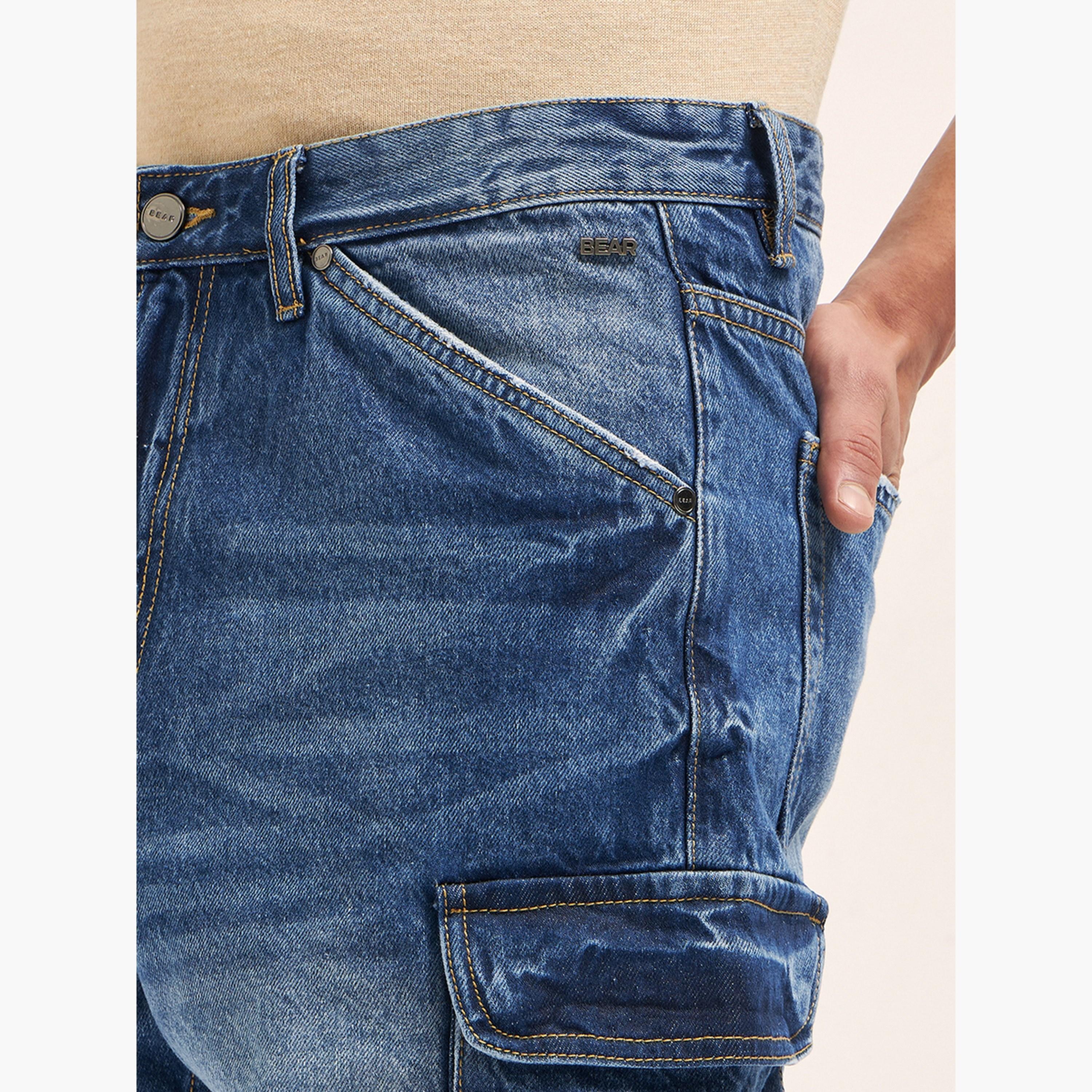 The Bear House X Styli Men Cotton Baggy Fit Denim Shorts-men-clothing-bottoms-shorts-image-4