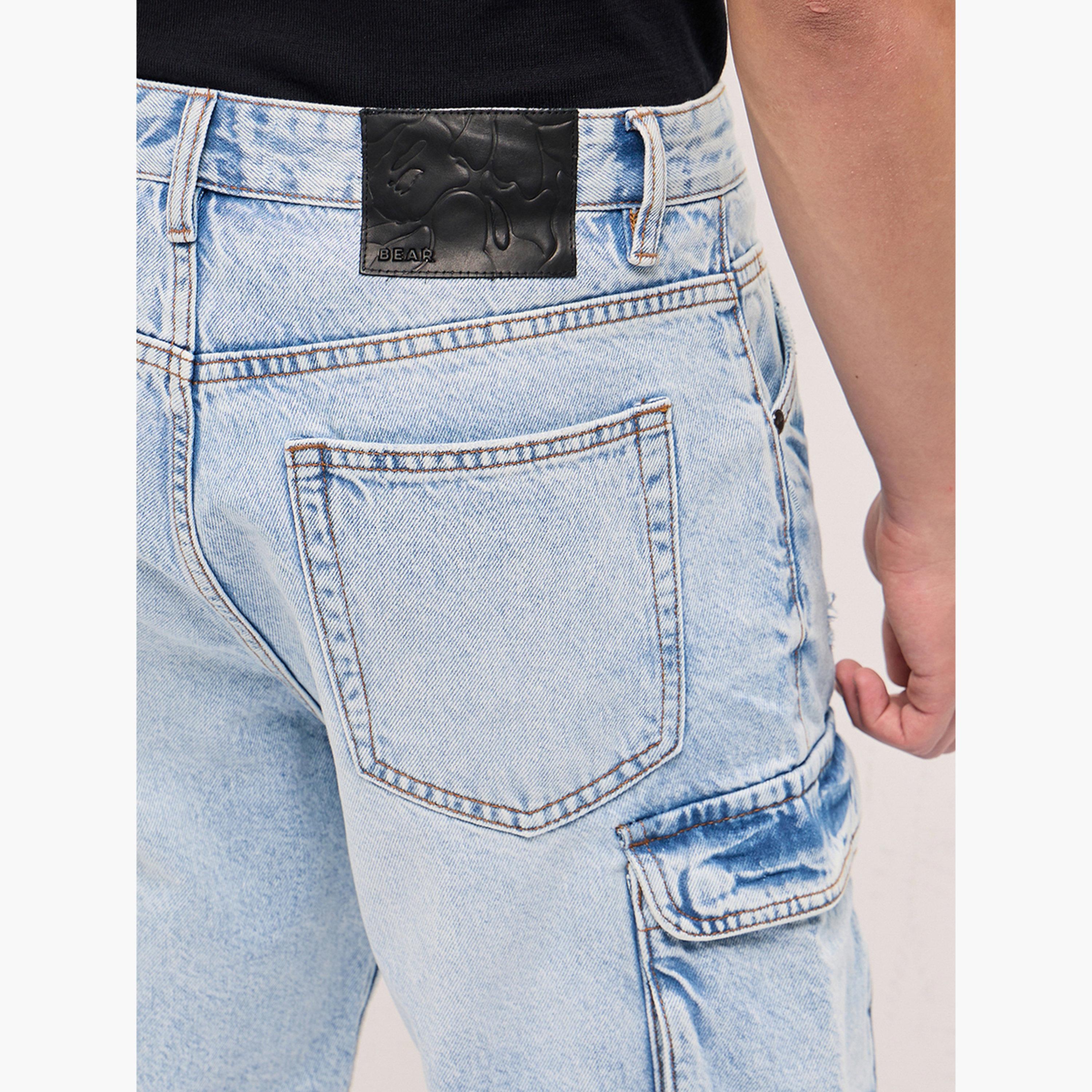 The Bear House X Styli Men Cotton Baggy Fit Denim Shorts-men-clothing-bottoms-shorts-image-3