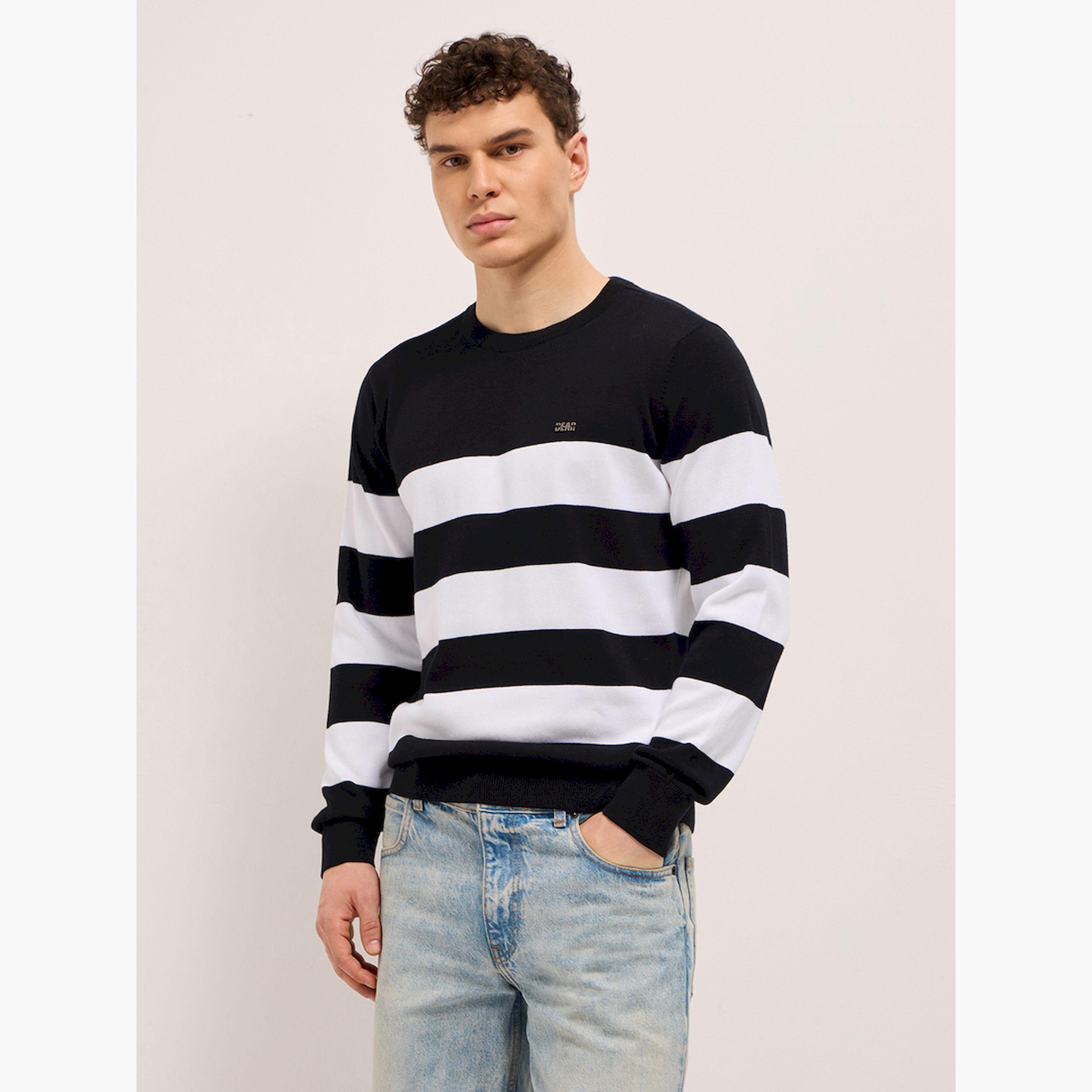 The Bear House X Styli Men Pure Cotton Striped Slim Fit Tshirt-men-clothing-tshirtsandpolos-tshirts-image-1
