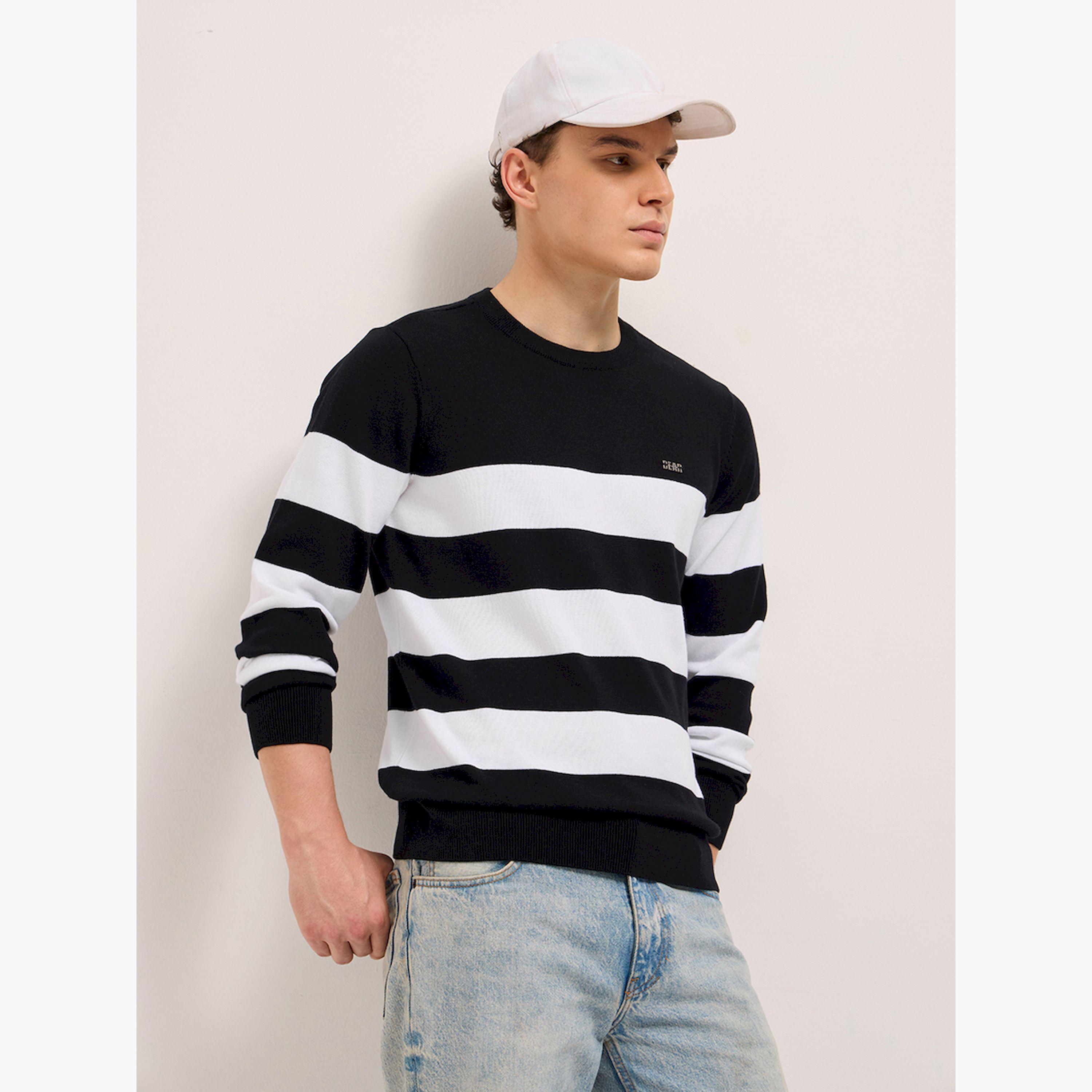 The Bear House X Styli Men Pure Cotton Striped Slim Fit Tshirt-men-clothing-tshirtsandpolos-tshirts-image-4
