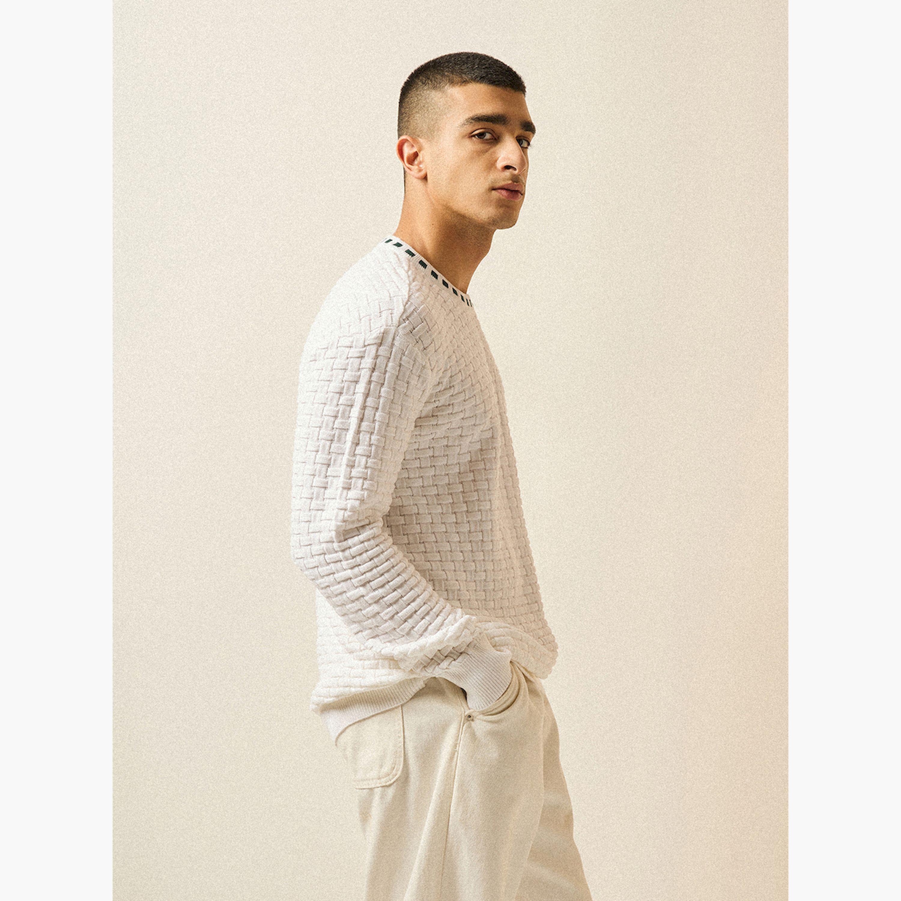 The Bear House X Styli Men Pure Cotton Textured Knit Sweater-men-clothing-sweatersandpullovers-image-3