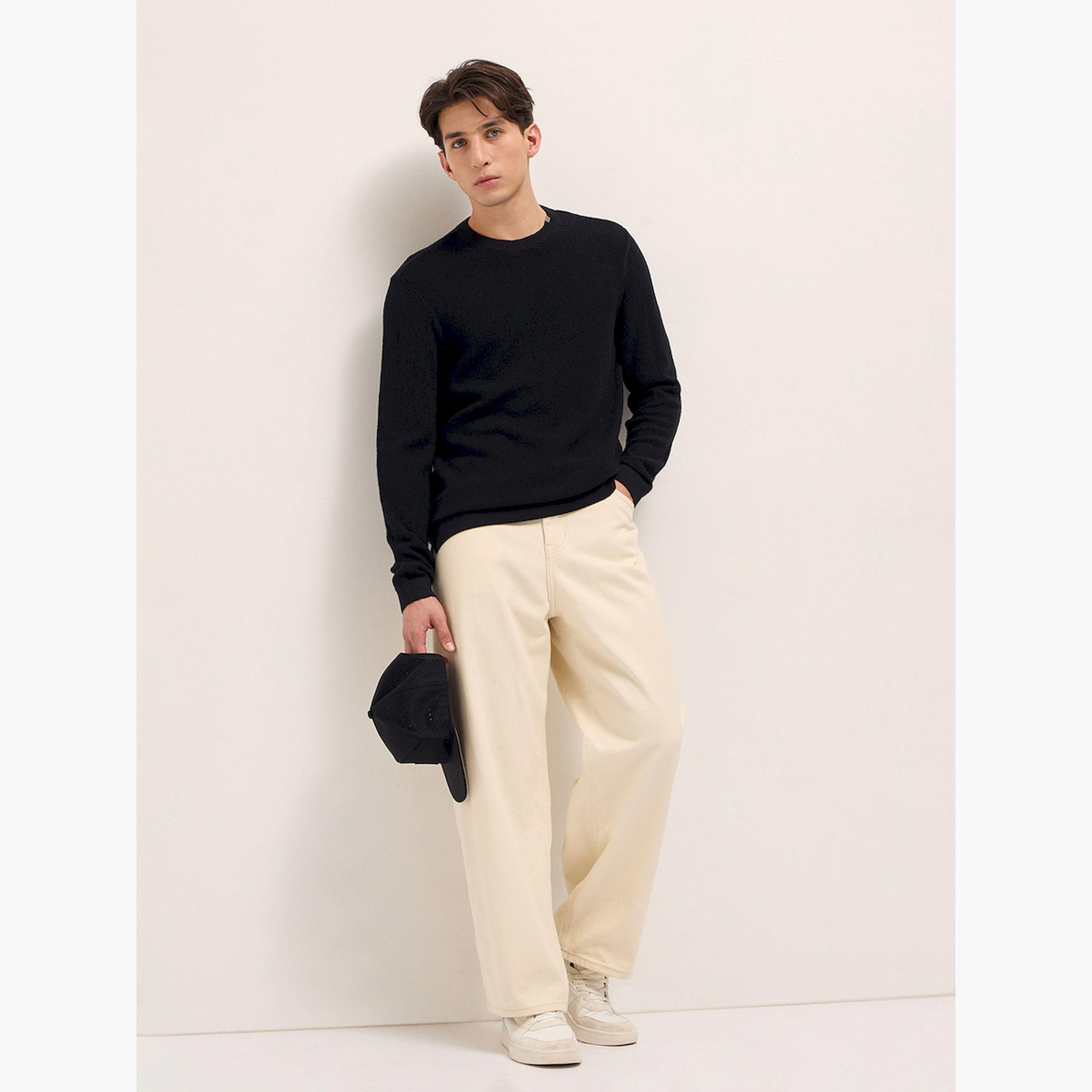The Bear House X Styli Men Pure Cotton Flat Knit Regular Fit T-Shirt-men-winterwear-hoodiesandsweatshirts-image-2