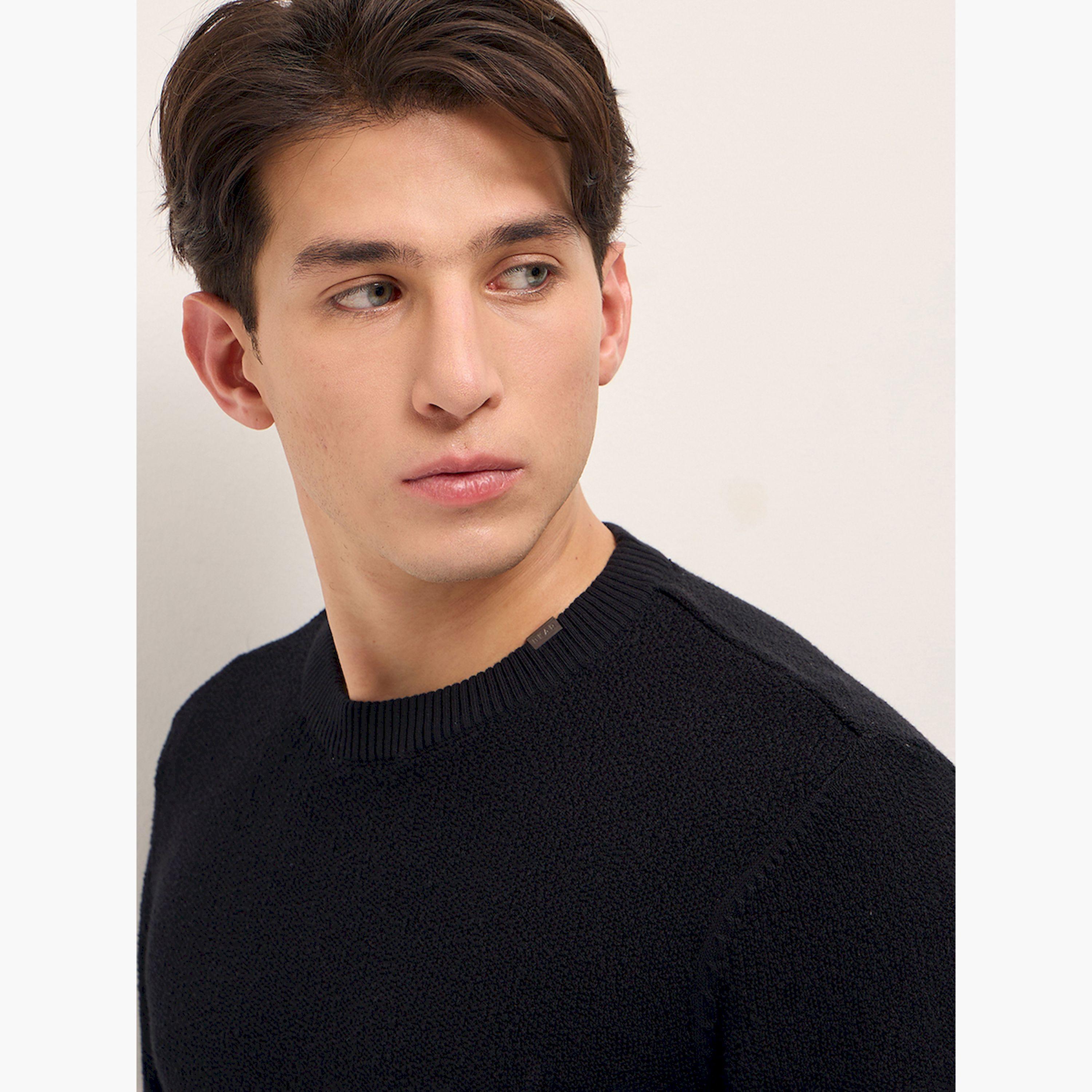 تيشيرت رجالي قطن خالص محبوك وقصة عادية-men-winterwear-hoodiesandsweatshirts-image-5