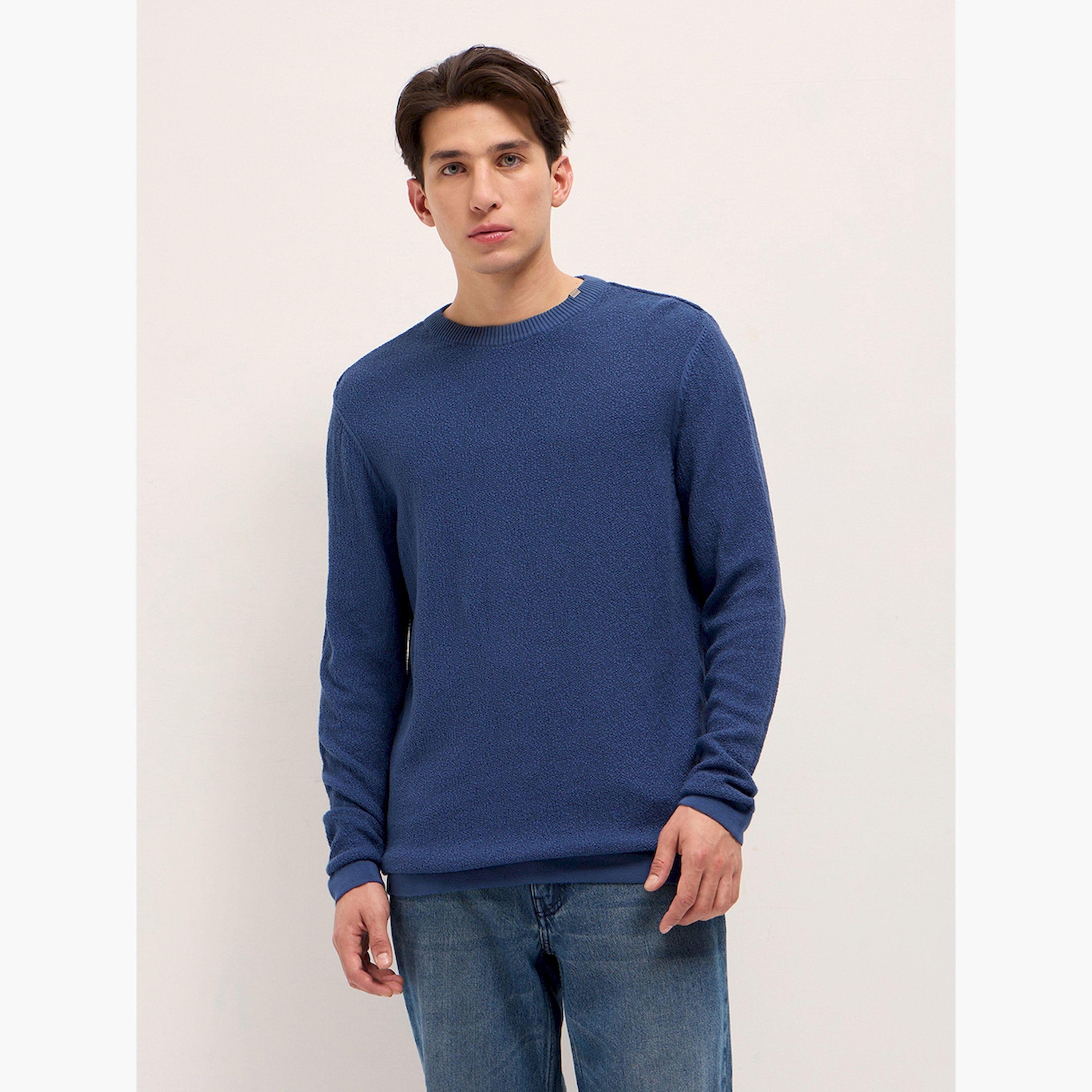 The Bear House X Styli Men Pure Cotton Textured Flat Knit T-Shirt-men-winterwear-hoodiesandsweatshirts-image-1