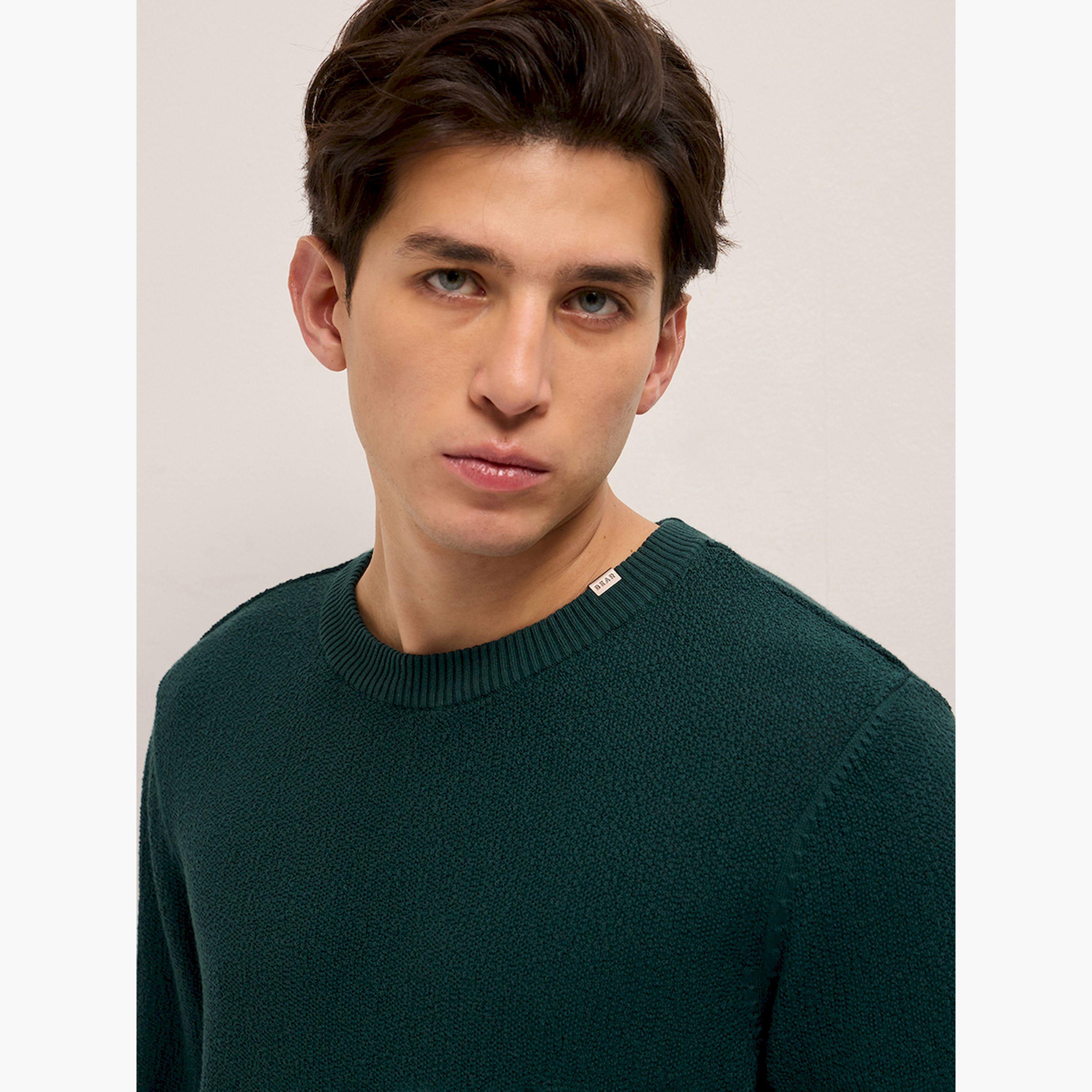 The Bear House X Styli Men Pure Cotton Textured Flat Knit T-Shirt-men-winterwear-hoodiesandsweatshirts-image-3