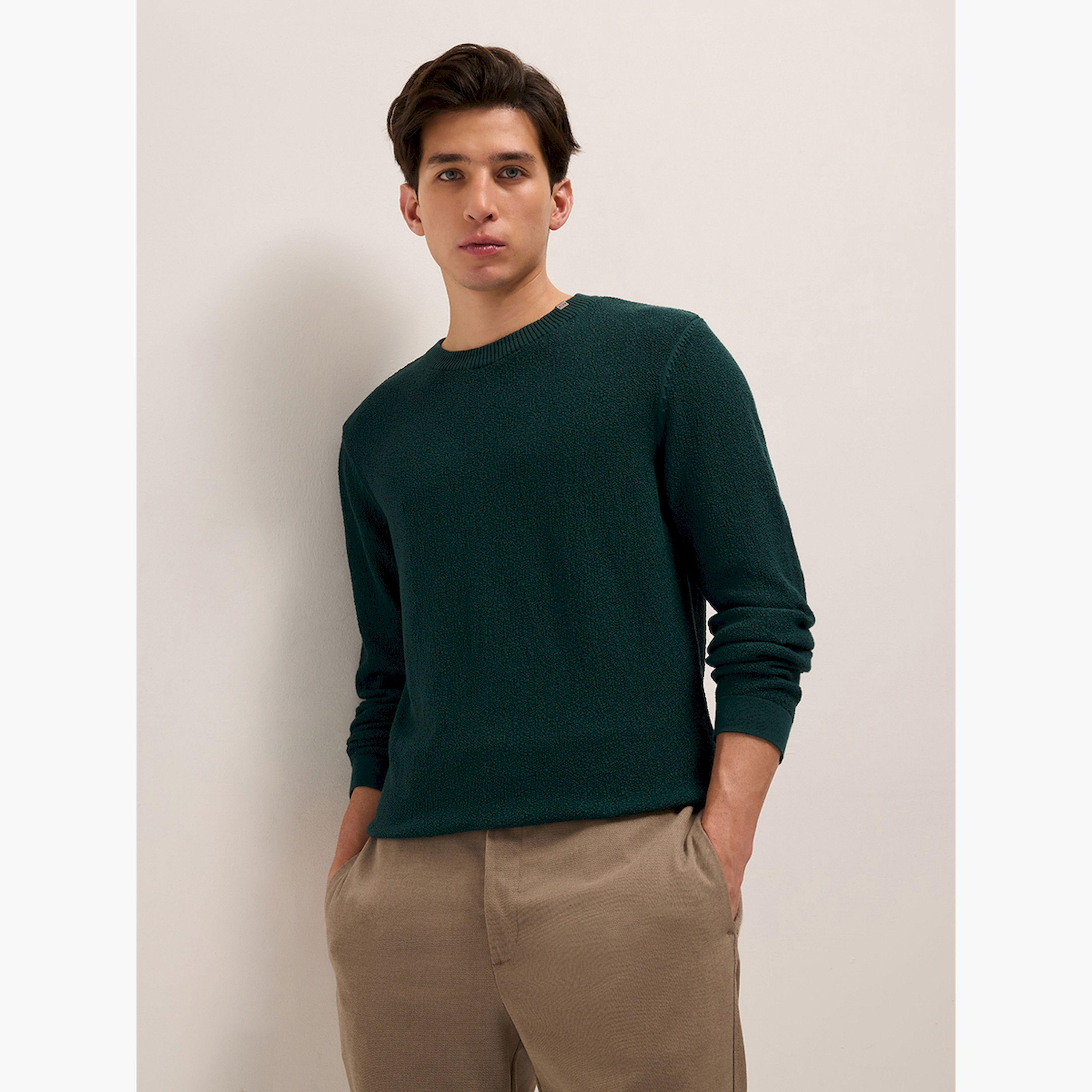 The Bear House X Styli Men Pure Cotton Textured Flat Knit T-Shirt-men-winterwear-hoodiesandsweatshirts-image-4