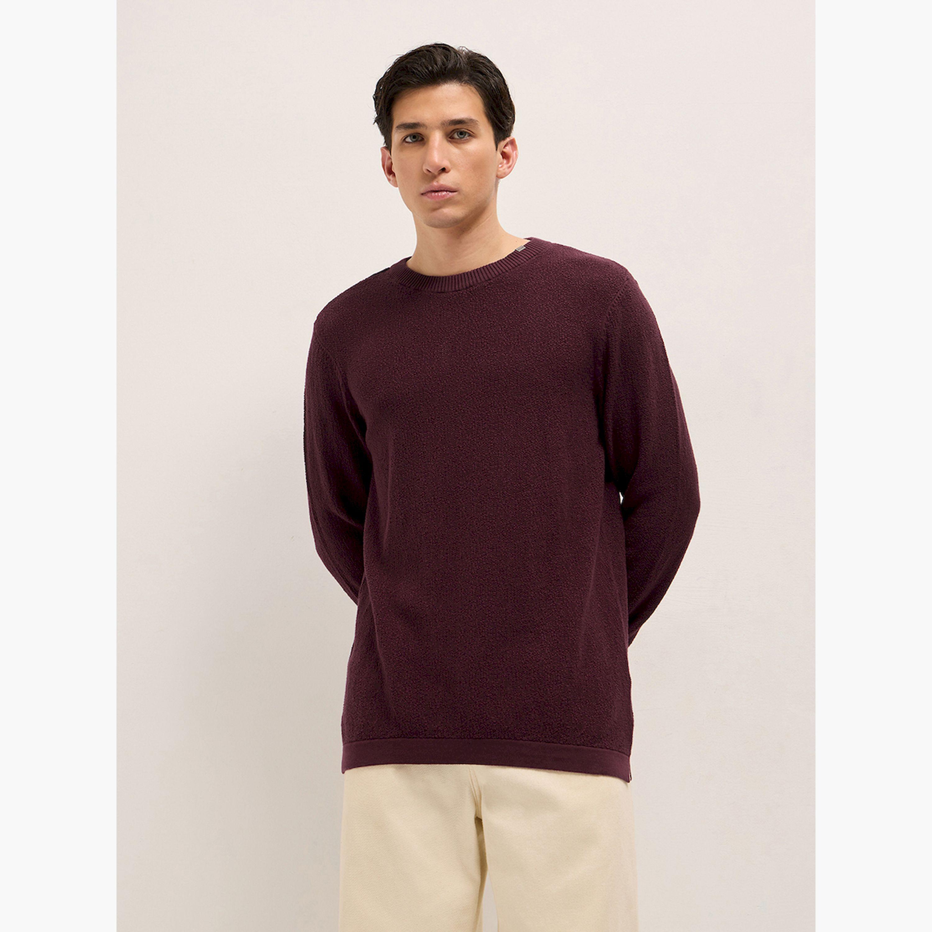 The Bear House X Styli Men Pure Cotton Textured Flat Knit T-Shirt-men-winterwear-hoodiesandsweatshirts-image-1