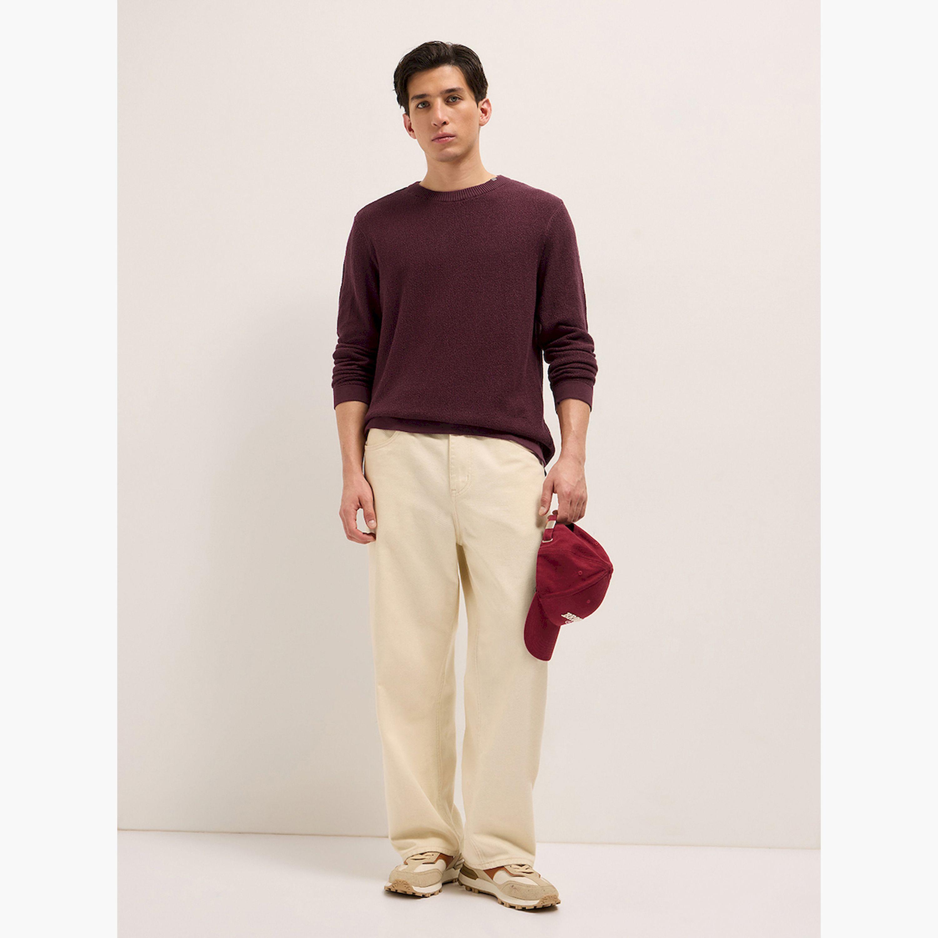 The Bear House X Styli Men Pure Cotton Textured Flat Knit T-Shirt-men-winterwear-hoodiesandsweatshirts-image-2
