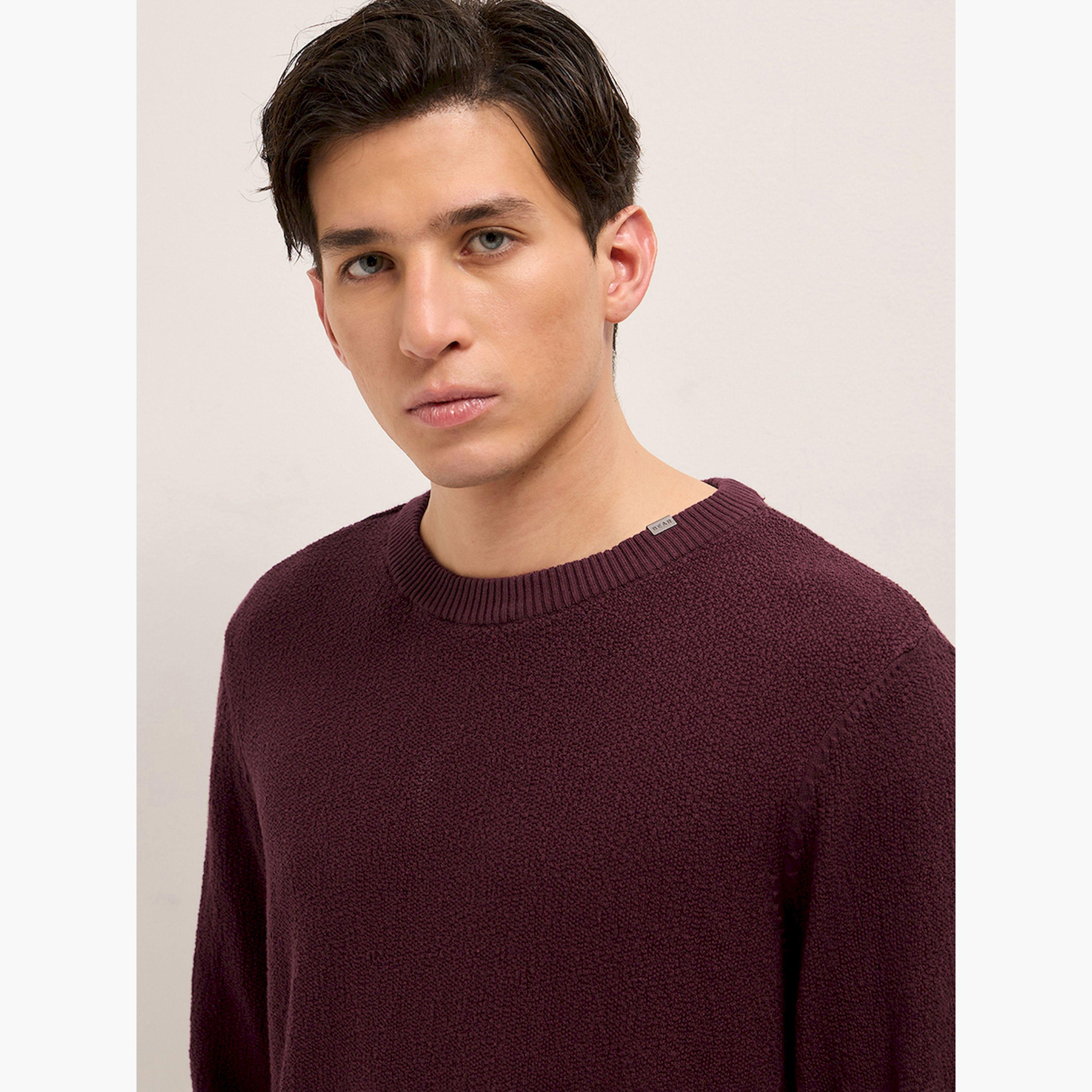 The Bear House X Styli Men Pure Cotton Textured Flat Knit T-Shirt-men-winterwear-hoodiesandsweatshirts-image-3