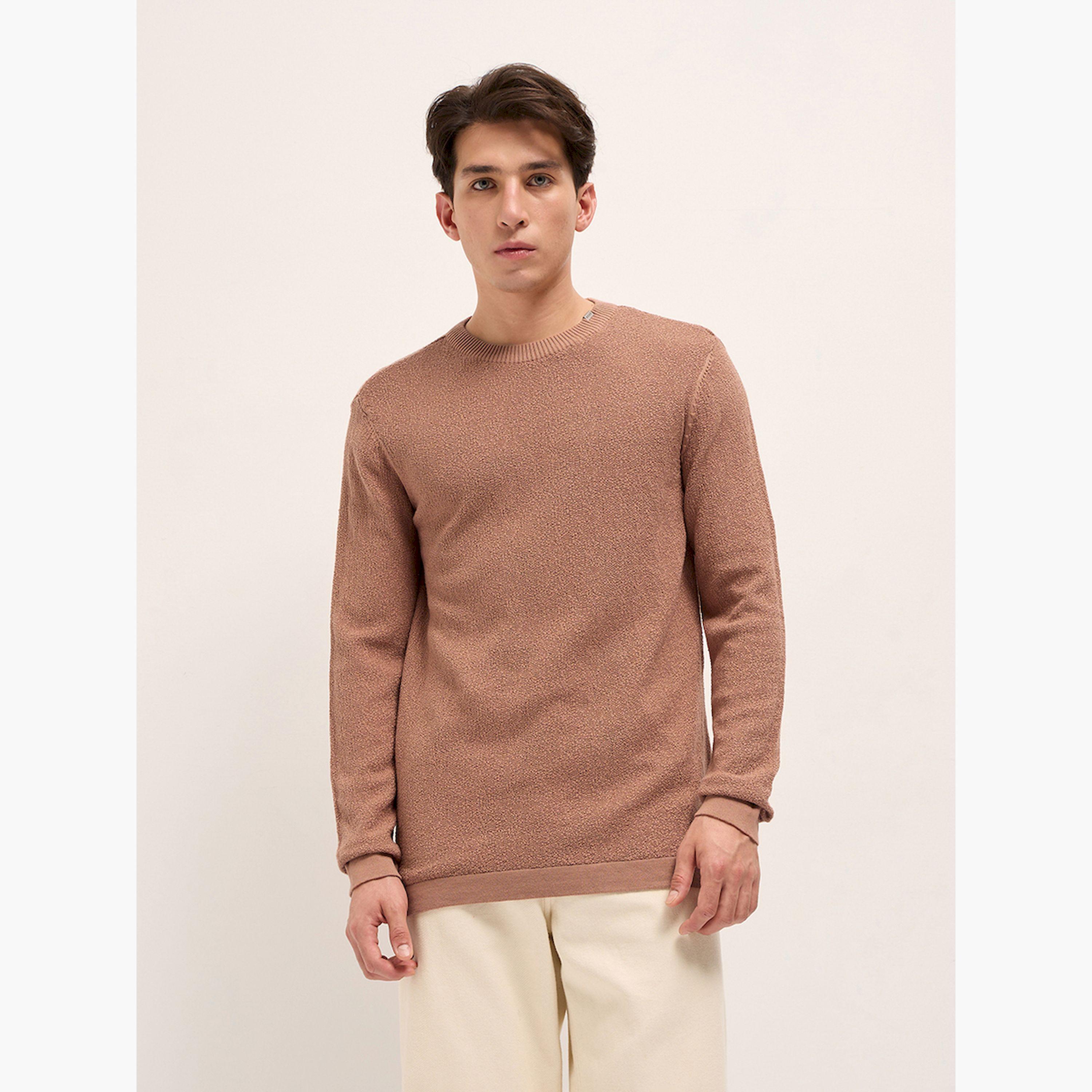 تيشيرت رجالي قطن خالص محبوك وقصة عادية-men-winterwear-hoodiesandsweatshirts-image-1
