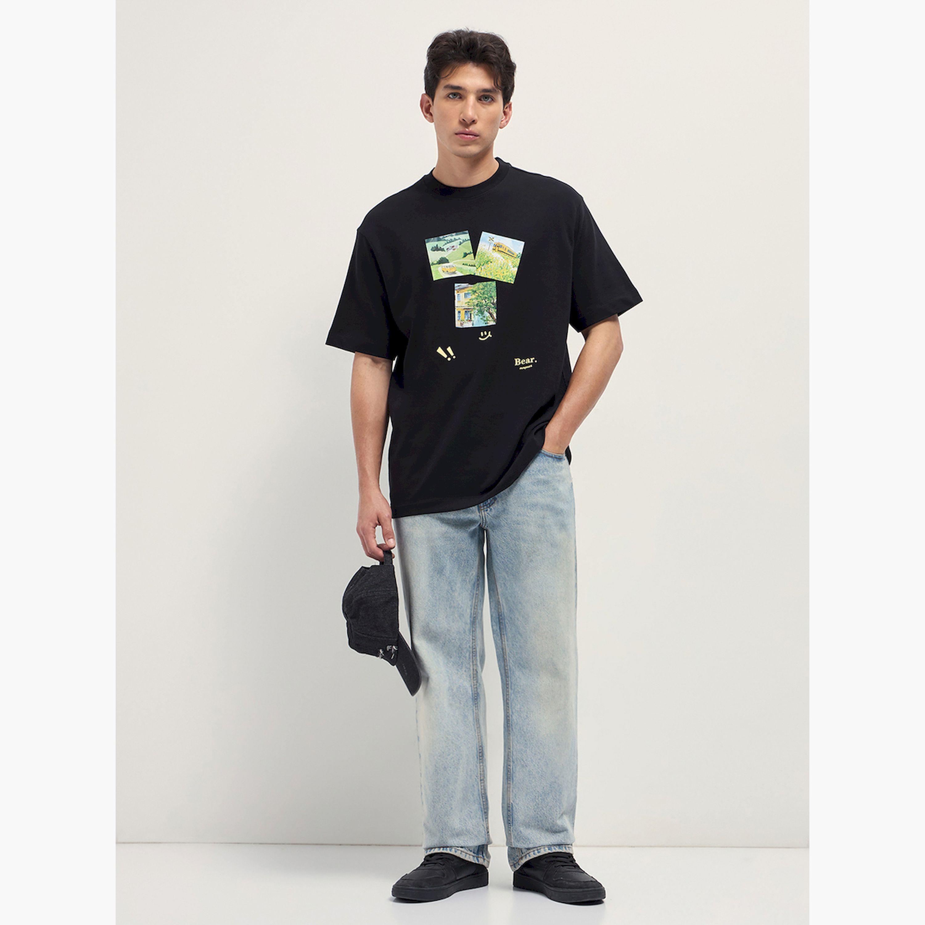 The Bear House X Styli Men Pure Cotton Crew Neck Oversized T-Shirt-men-clothing-tshirtsandpolos-tshirts-image-2