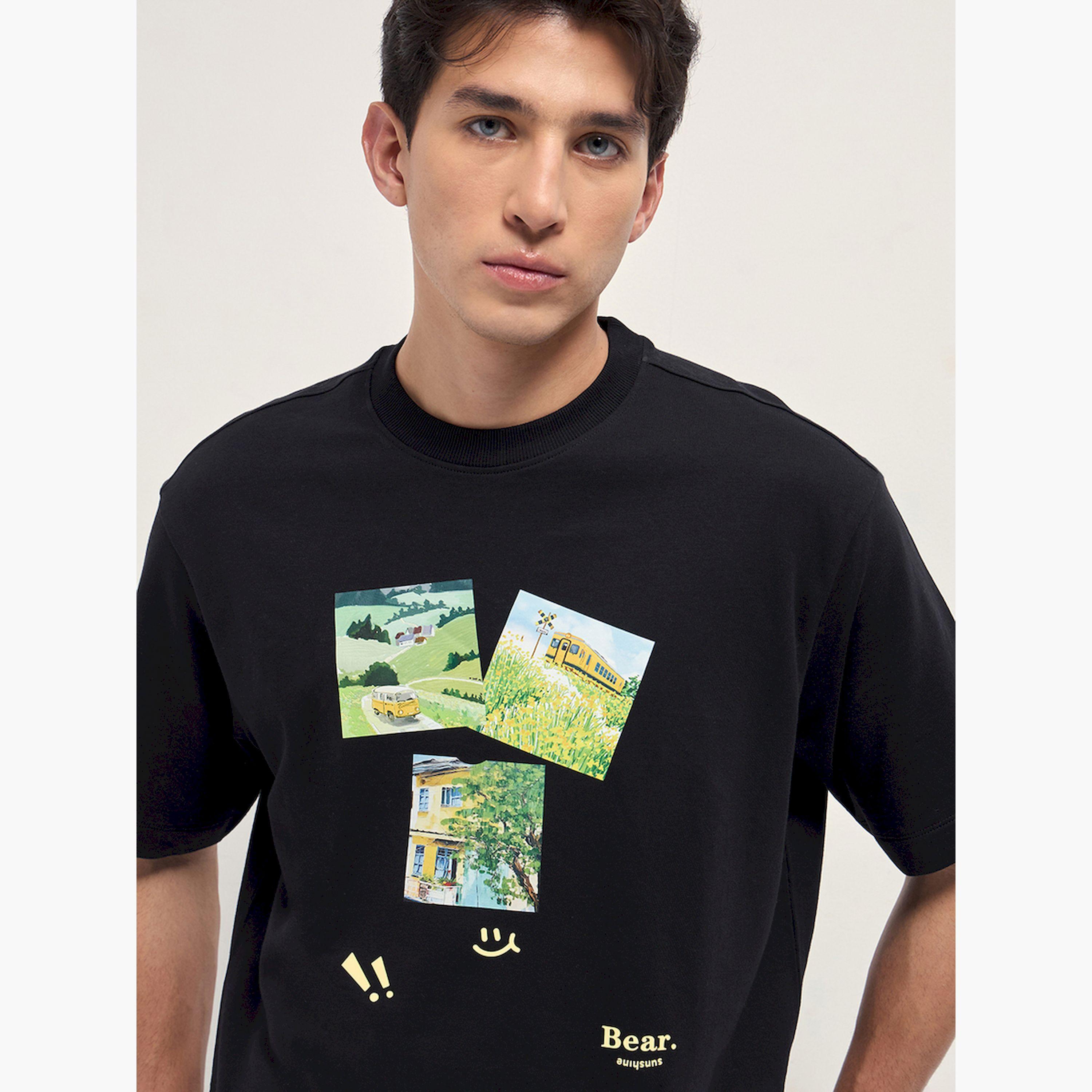 The Bear House X Styli Men Pure Cotton Crew Neck Oversized T-Shirt-men-clothing-tshirtsandpolos-tshirts-image-5