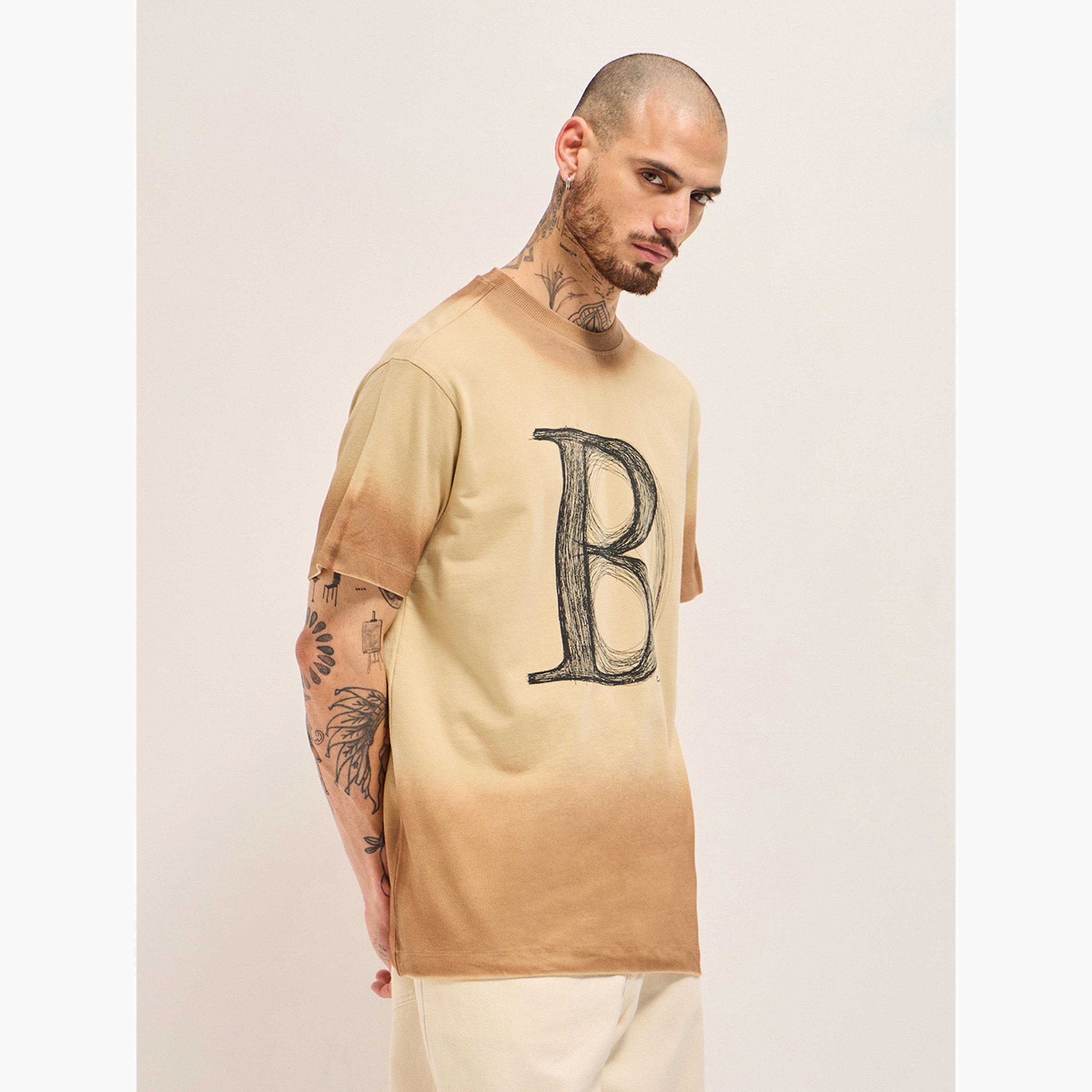 تيشيرت رجالي قطن خالص مغسول بطبعة حروف-men-clothing-tshirtsandpolos-tshirts-image-6