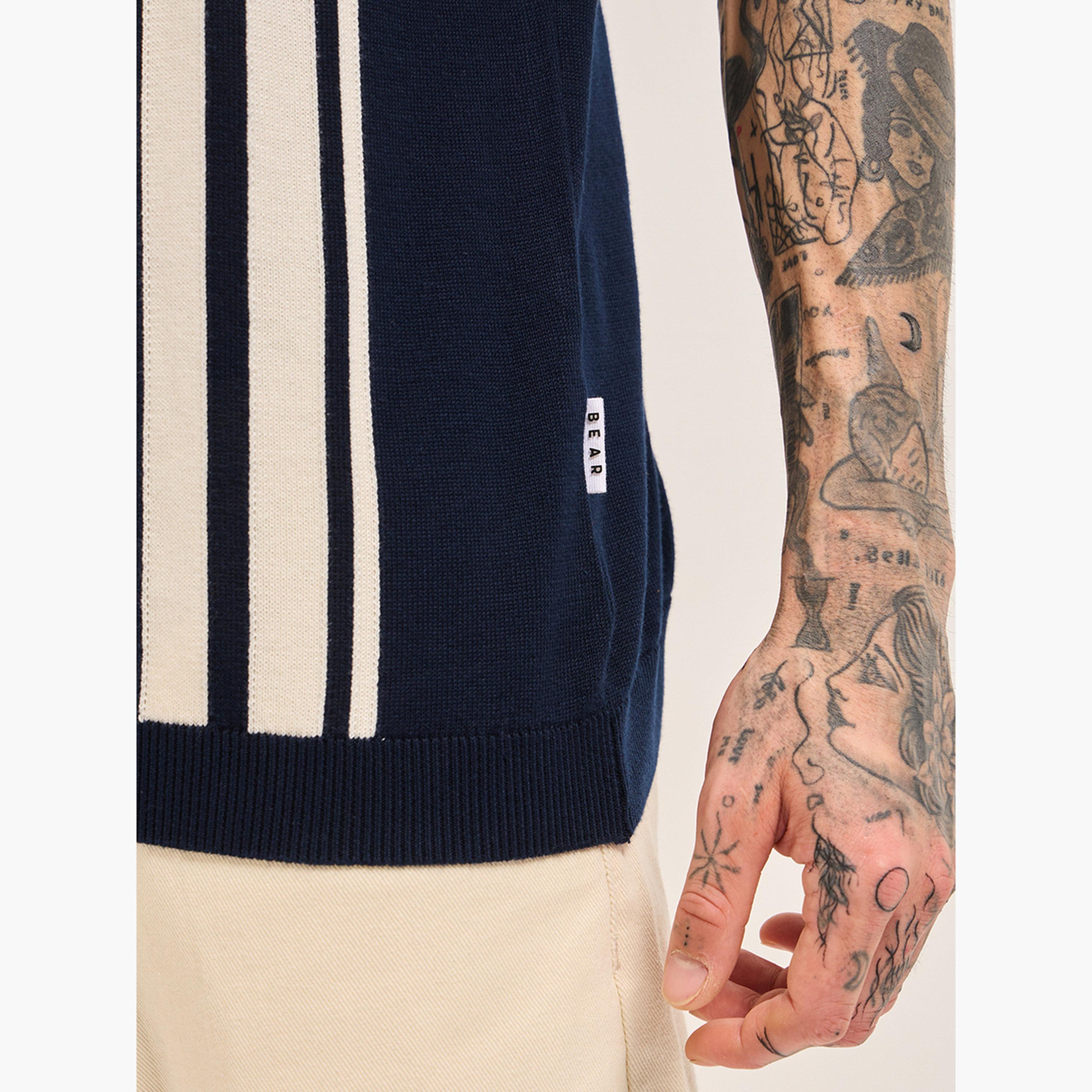 The Bear House X Styli Men Pure Cotton Striped Crew Neck T-Shirt-men-clothing-tshirtsandpolos-tshirts-image-4