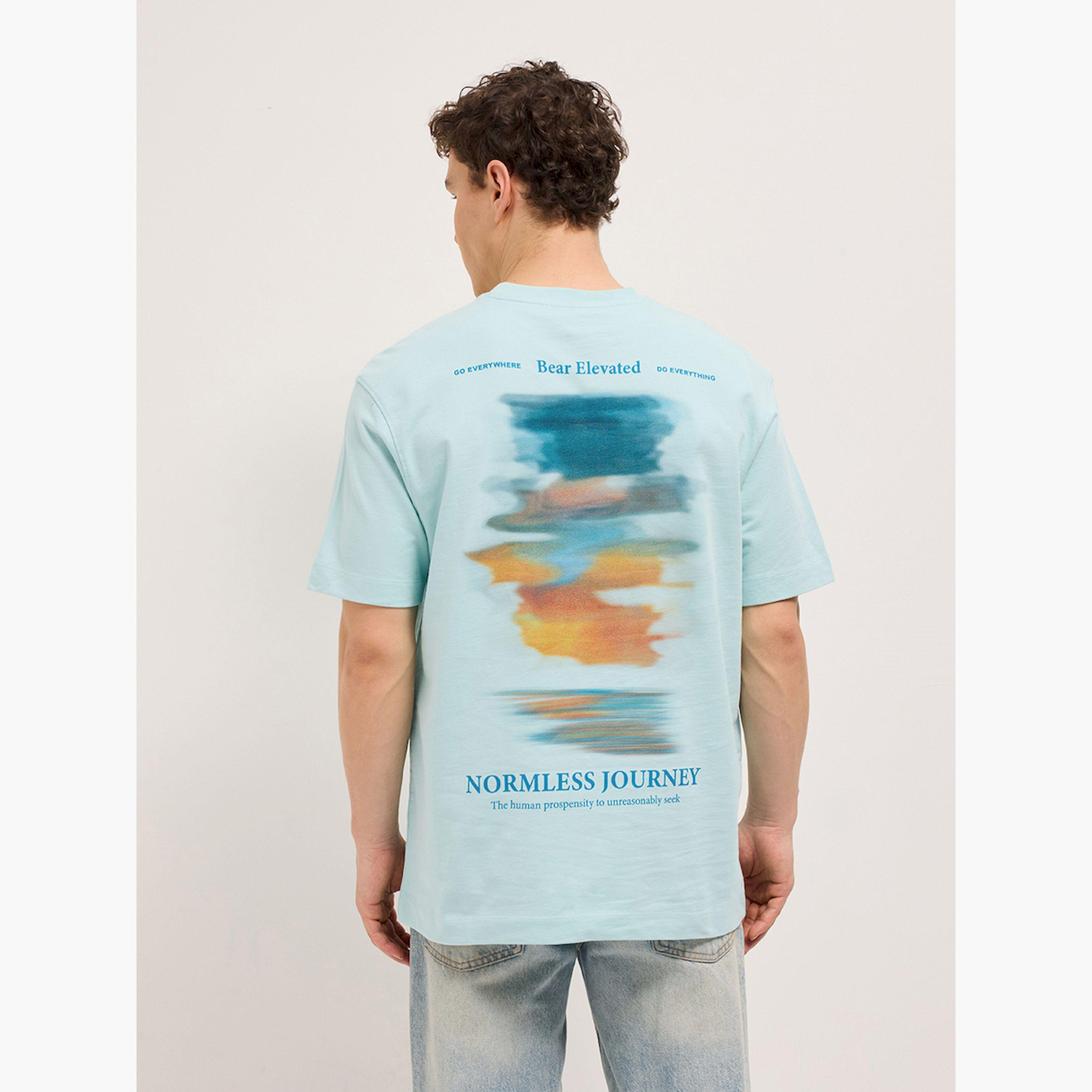 تيشيرت رجالي قطن خالص مطبوع وقصة فضفاضة-men-clothing-tshirtsandpolos-tshirts-image-3
