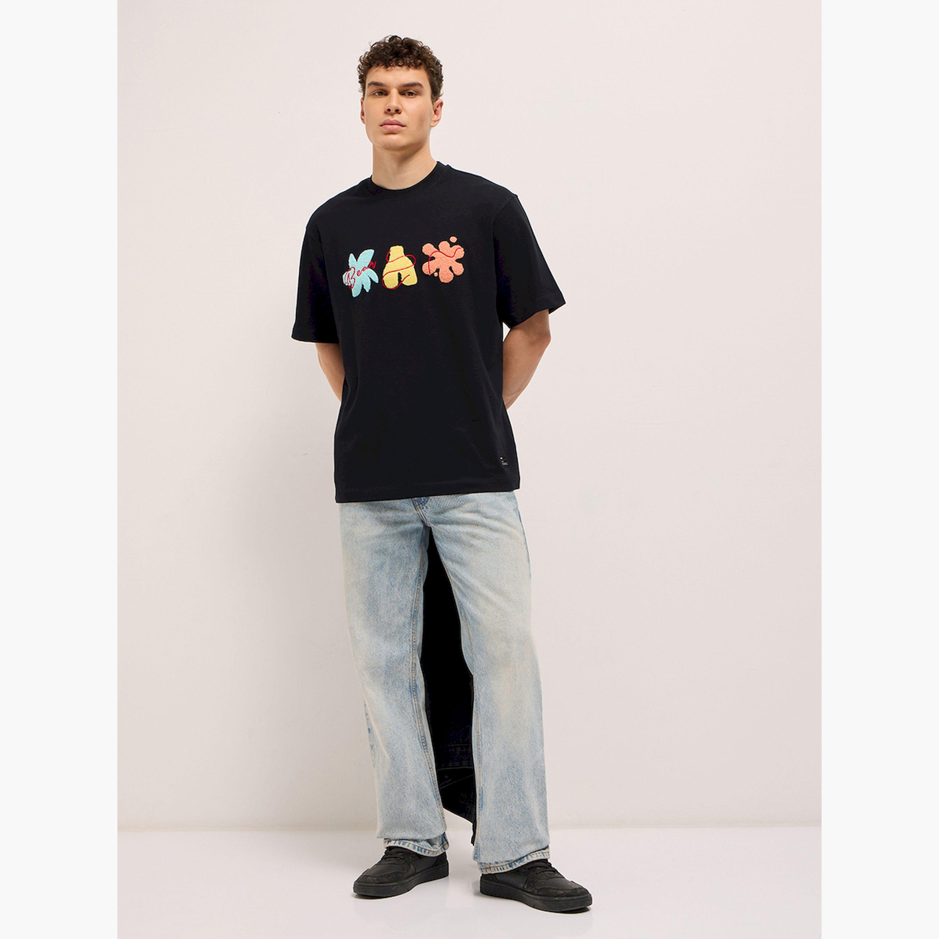 تيشيرت رجالي قطن خالص مطبوع وقصة فضفاضة-men-clothing-tshirtsandpolos-tshirts-image-2