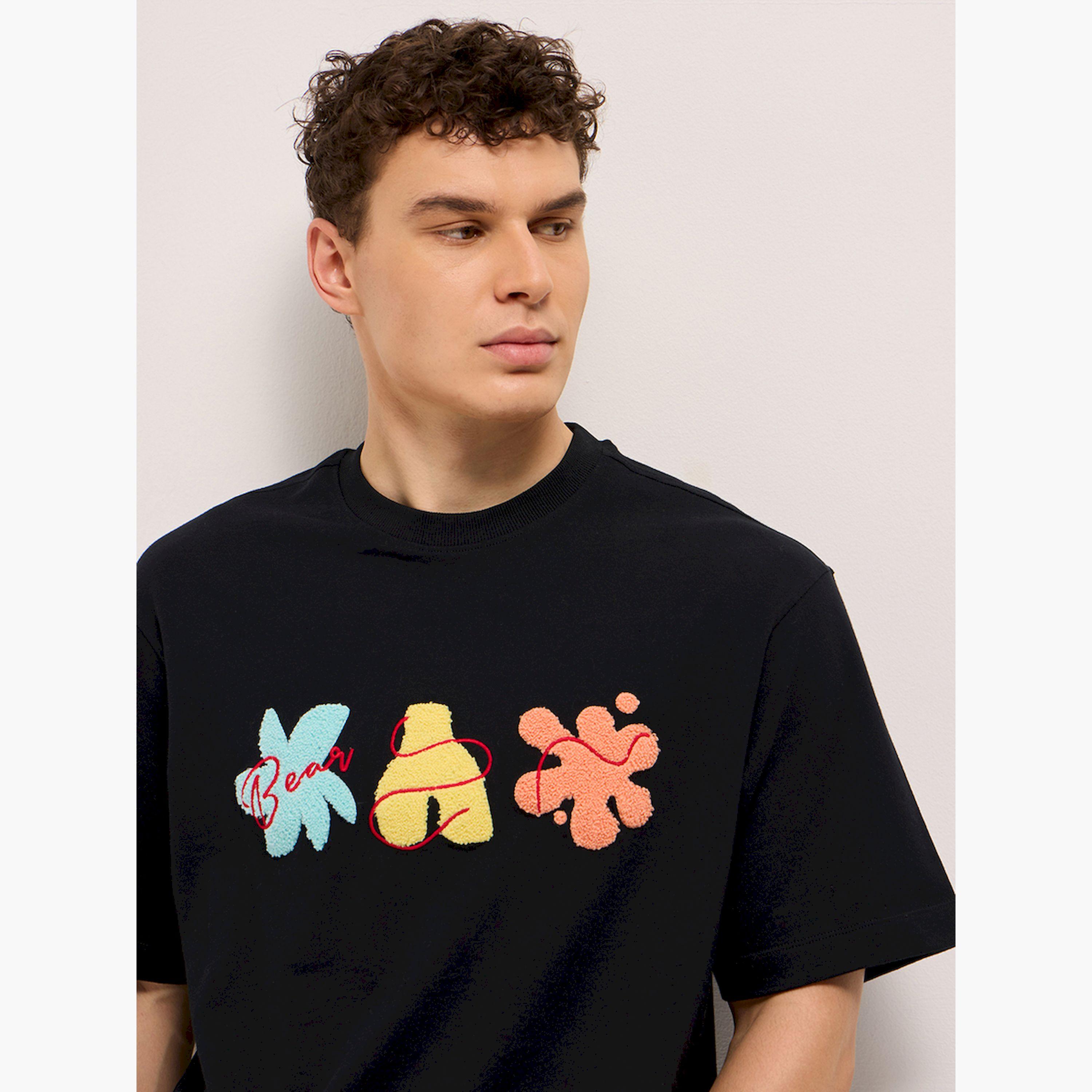 تيشيرت رجالي قطن خالص مطبوع وقصة فضفاضة-men-clothing-tshirtsandpolos-tshirts-image-3