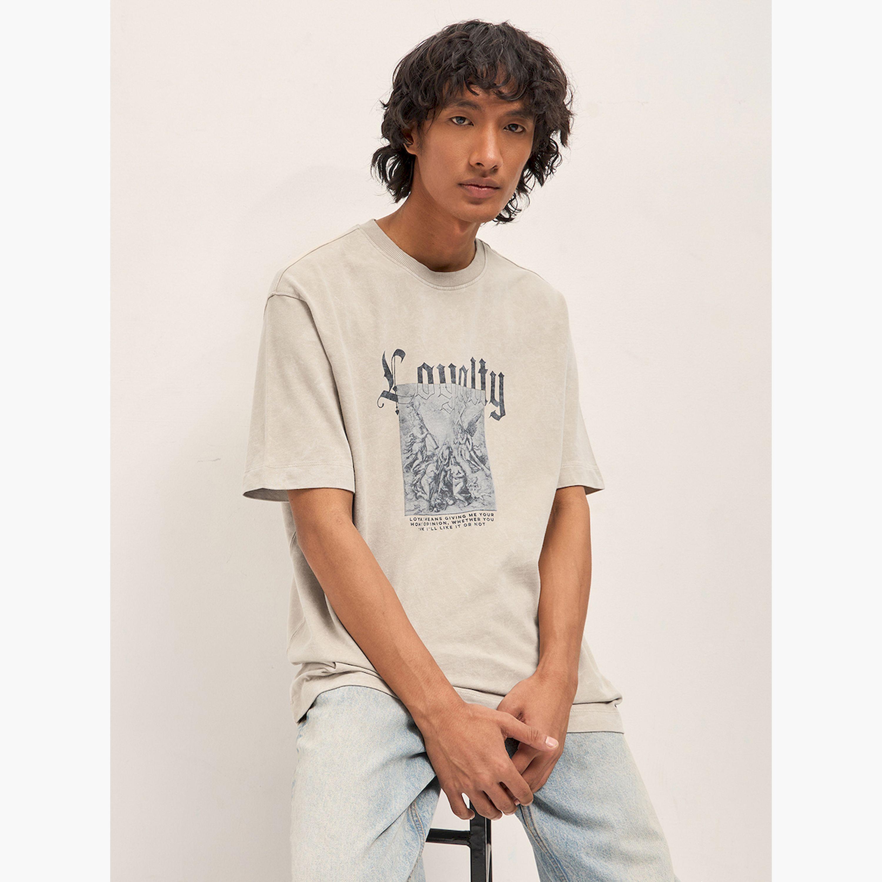 تيشيرت رجالي قطن خالص بياقة دائرية وقصة فضفاضة-men-clothing-tshirtsandpolos-tshirts-image-4