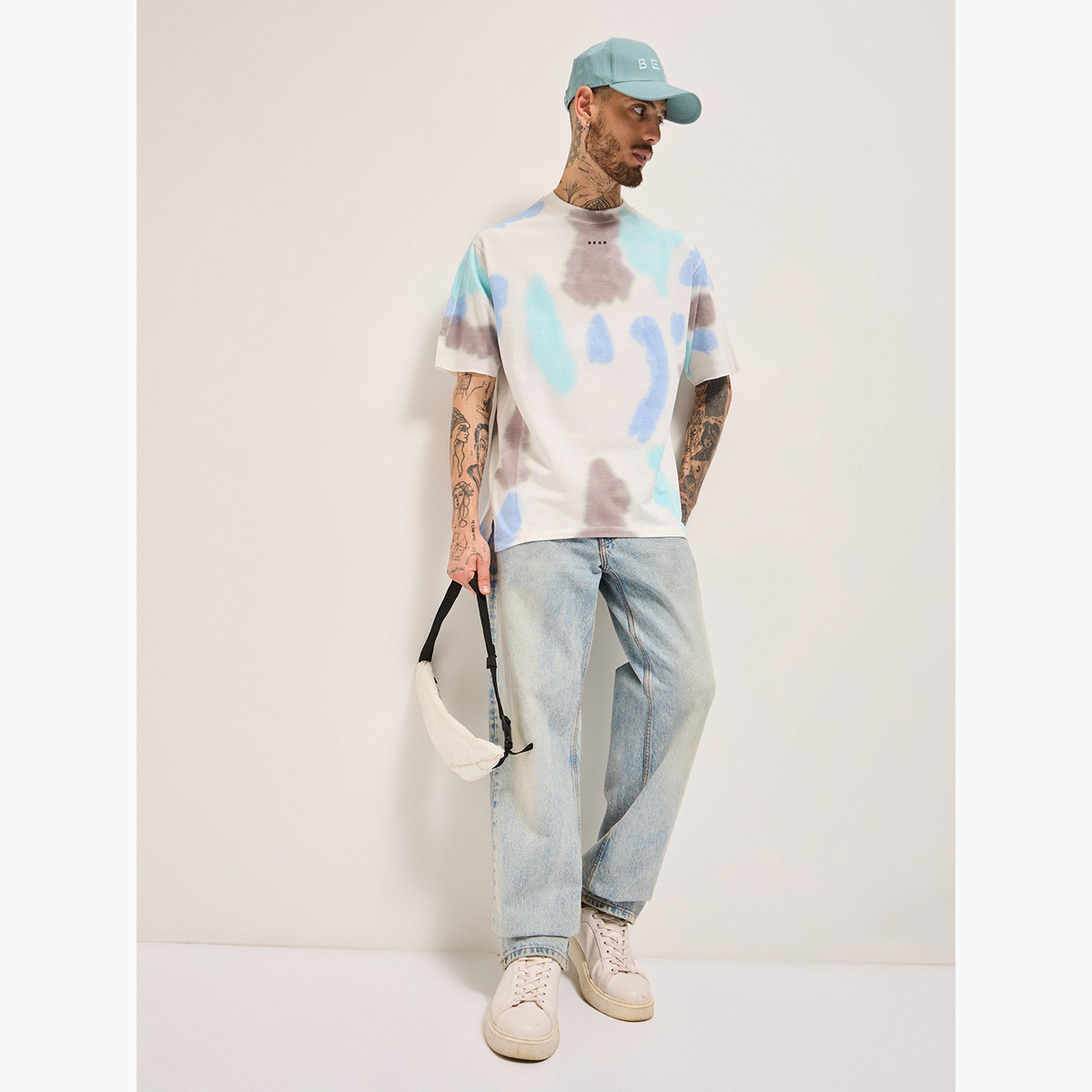 تيشيرت رجالي قطن خالص بنمط تاي داي وقصة فضفاضة-men-clothing-tshirtsandpolos-tshirts-image-3