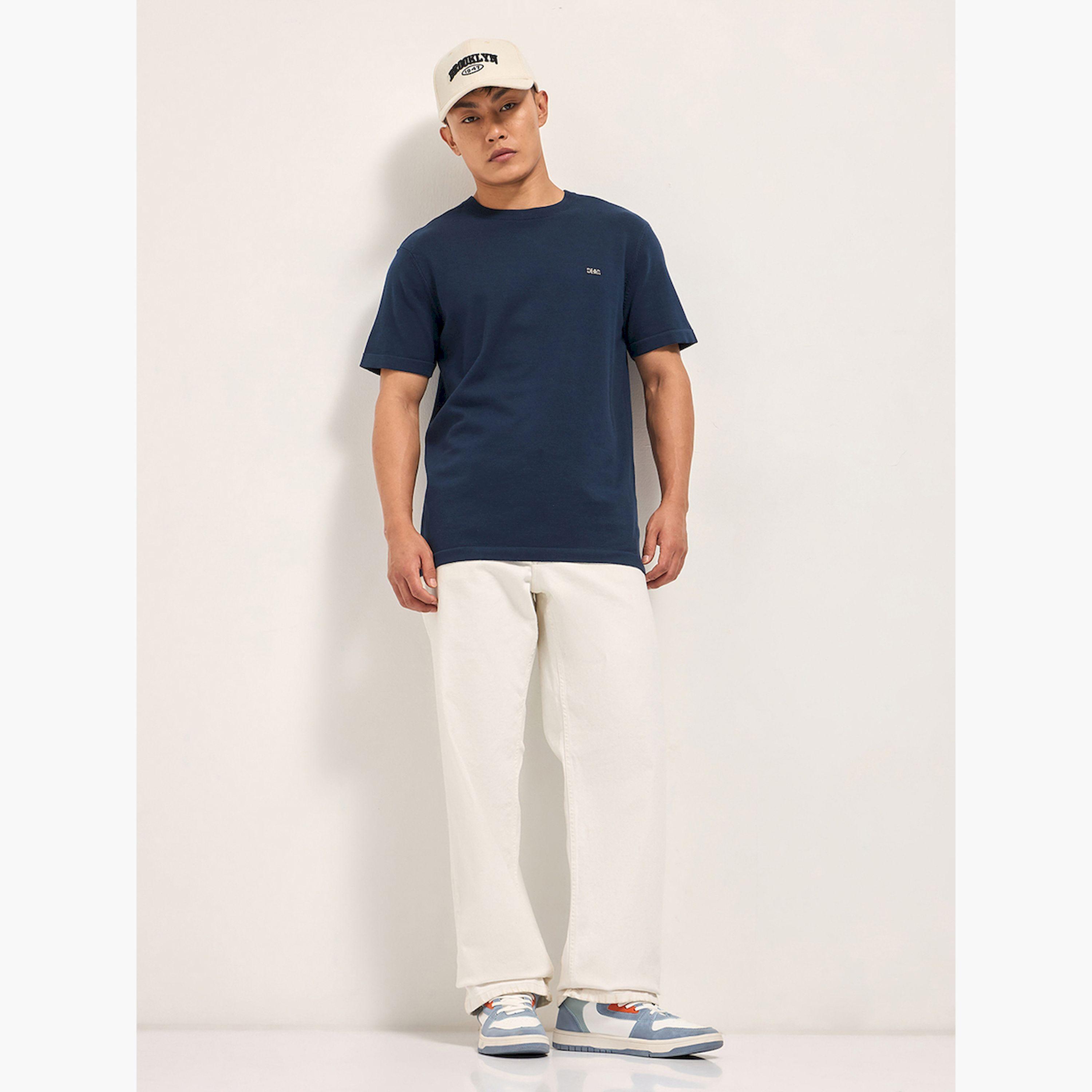 The Bear House X Styli Men Cotton Solid Regular Fit T-Shirt-men-clothing-tshirtsandpolos-tshirts-image-2
