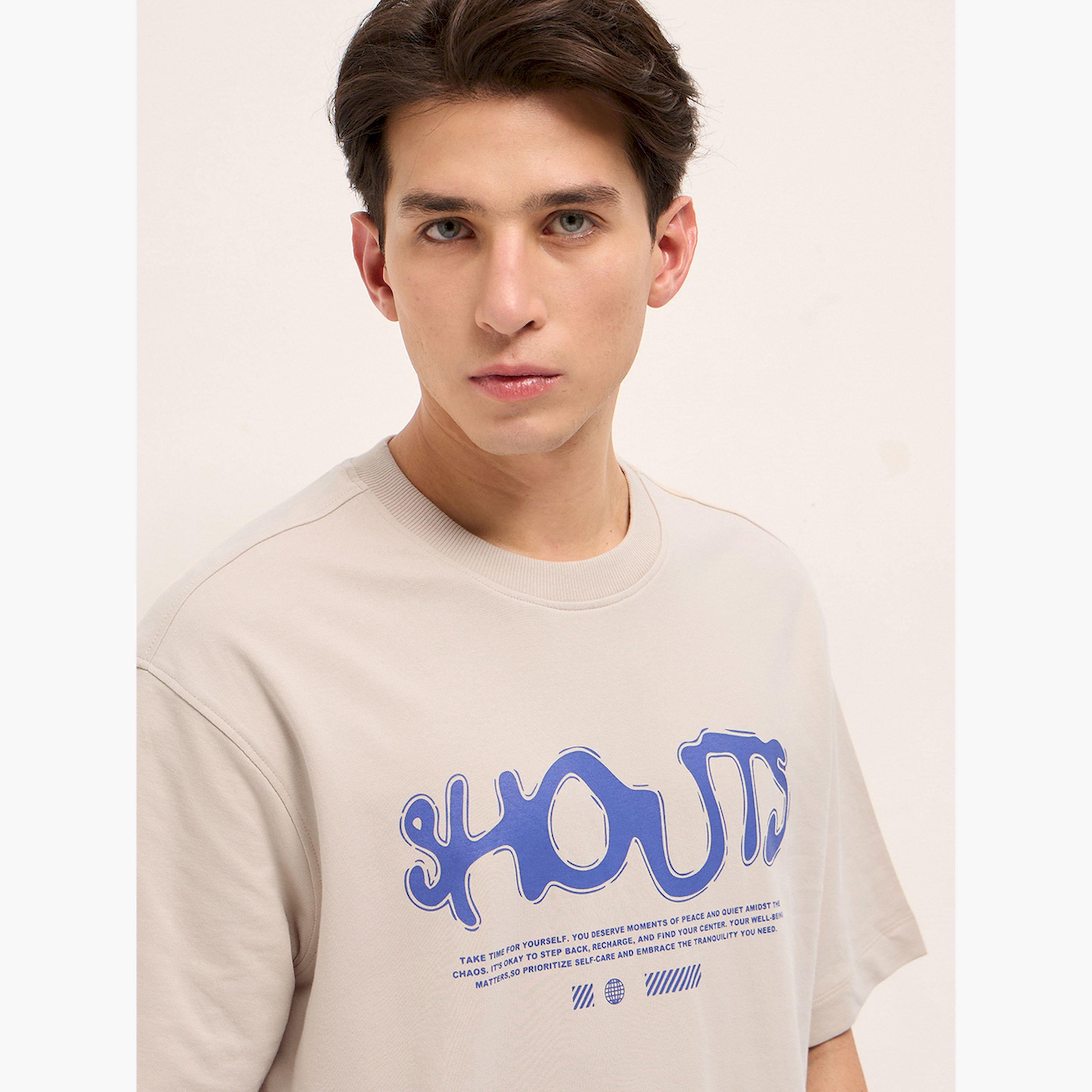 تيشيرت رجالي قطن خالص بياقة دائرية وقصة فضفاضة-men-clothing-tshirtsandpolos-tshirts-image-3