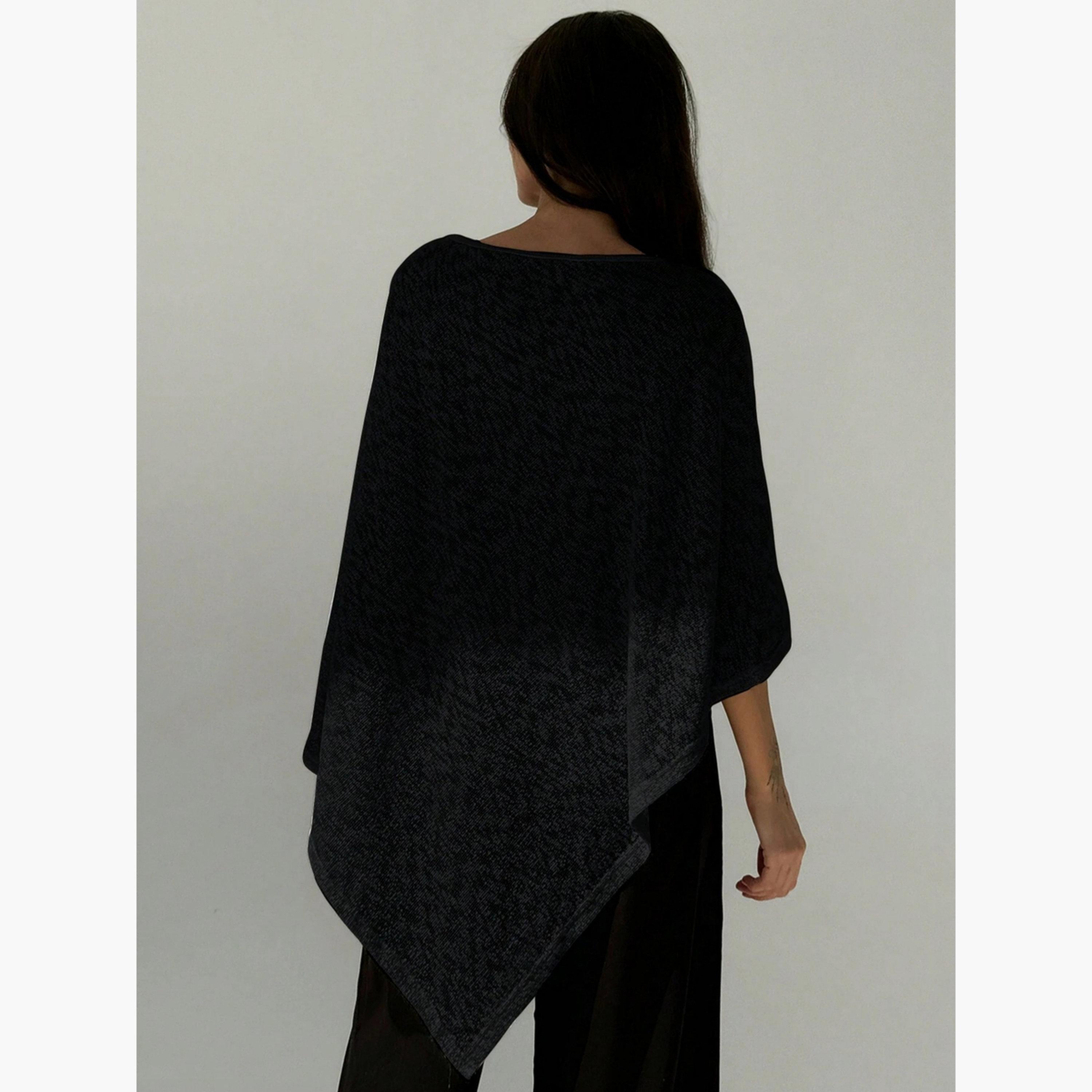 Take Two Women Solid Textured Round Neck Cape Top-women-clothing-shirtsandblouses-blouses-image-2