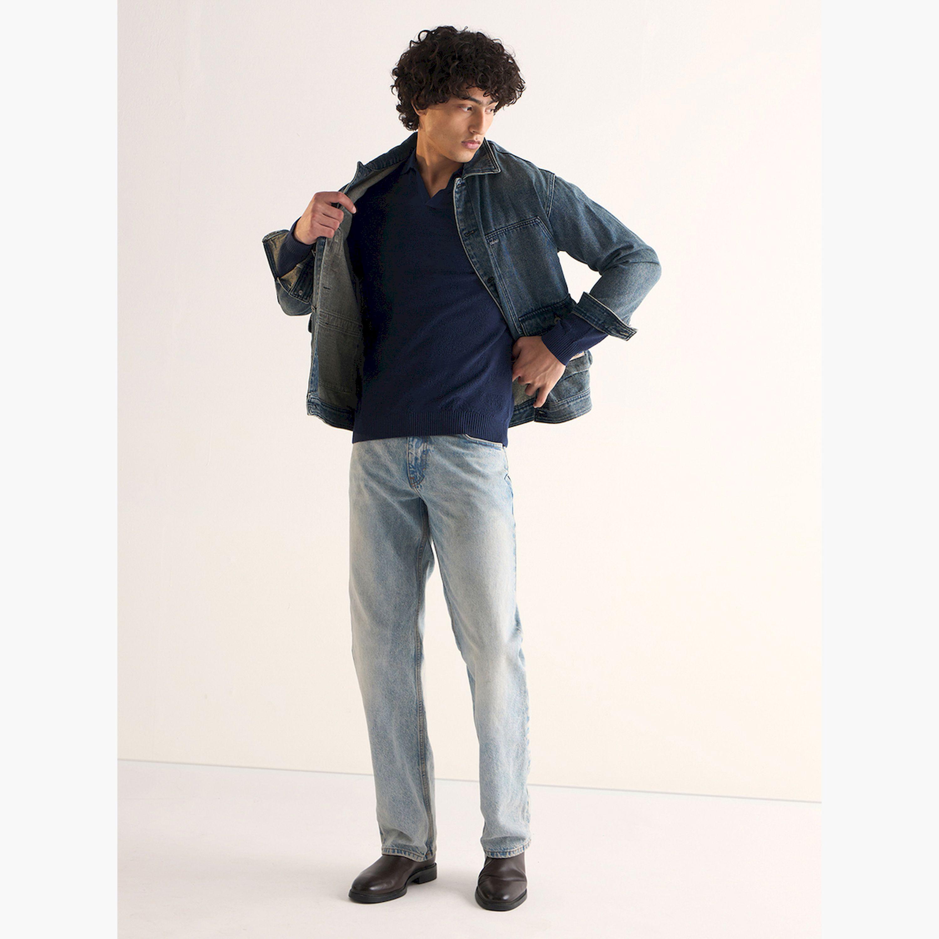 قميص بولو رجالي قطني وقصة ضيقة-men-clothing-tshirtsandpolos-polos-image-2